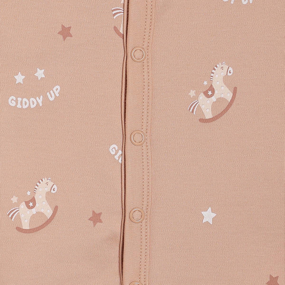 Baby Boys Printed Front Open Vests Pack of 2, Beige and Brown