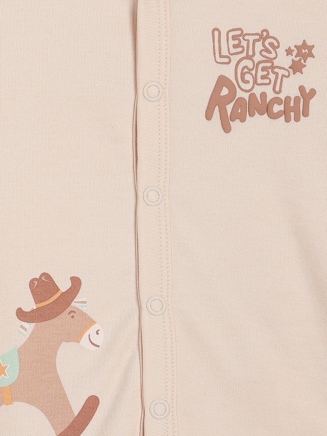 Baby Boys Printed Front Open Vests Pack of 2, Beige and Brown