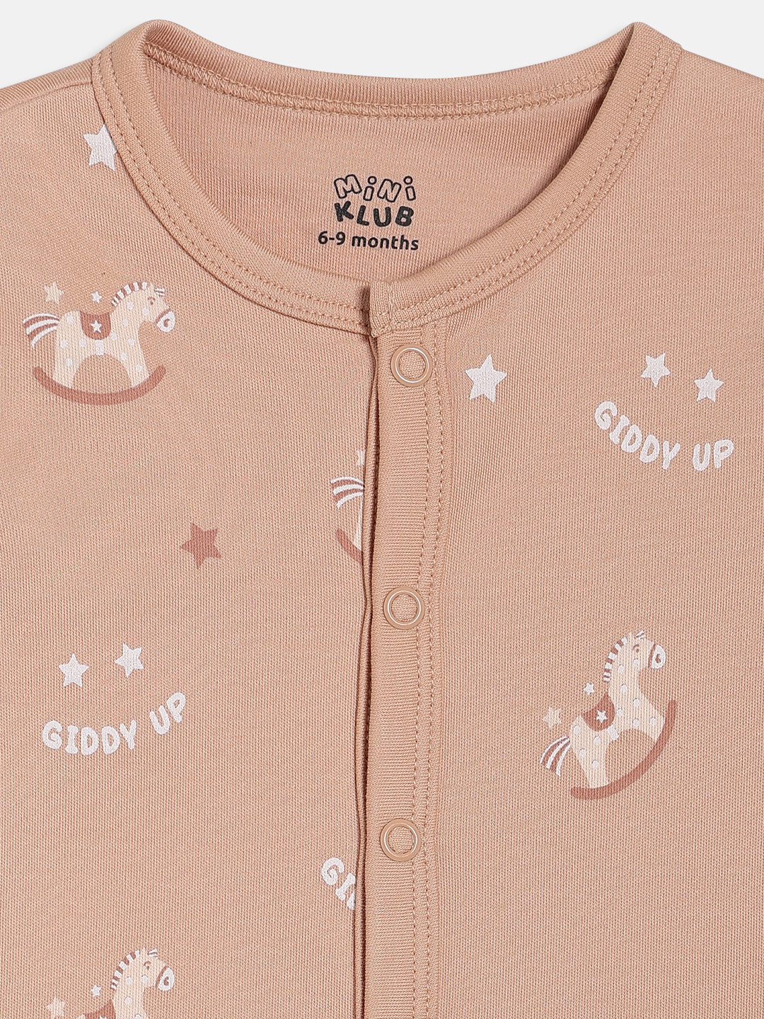 Baby Boys Printed Front Open Vests Pack of 2, Beige and Brown