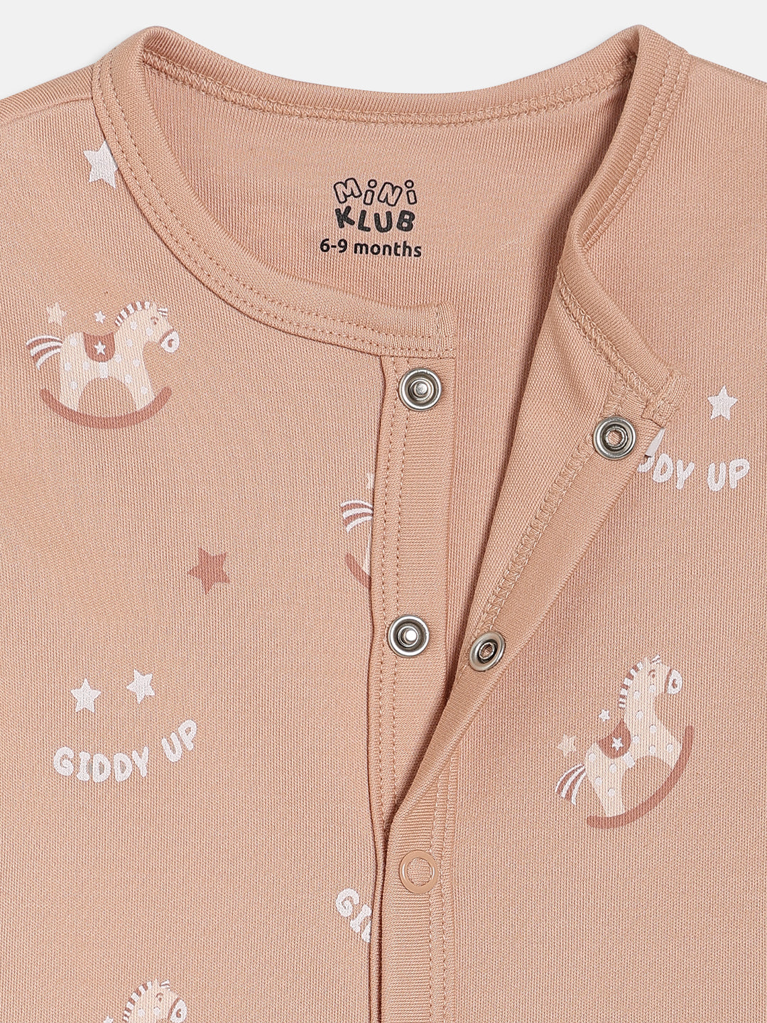 Baby Boys Printed Front Open Vests Pack of 2, Beige and Brown