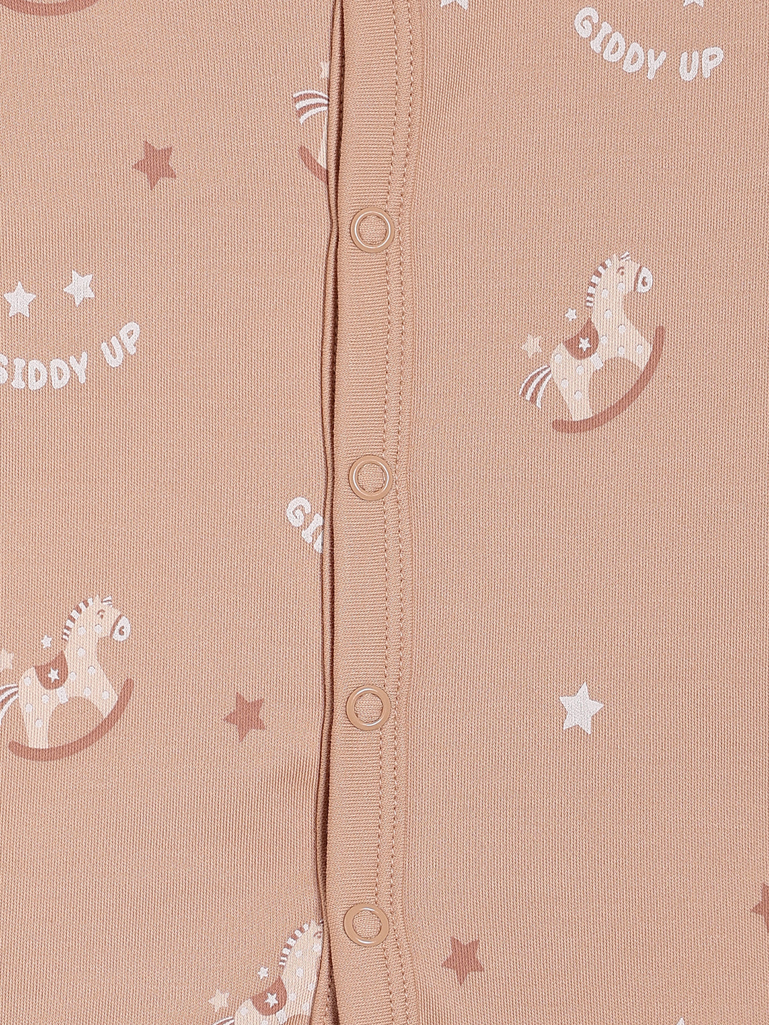 Baby Boys Printed Front Open Vests Pack of 2, Beige and Brown