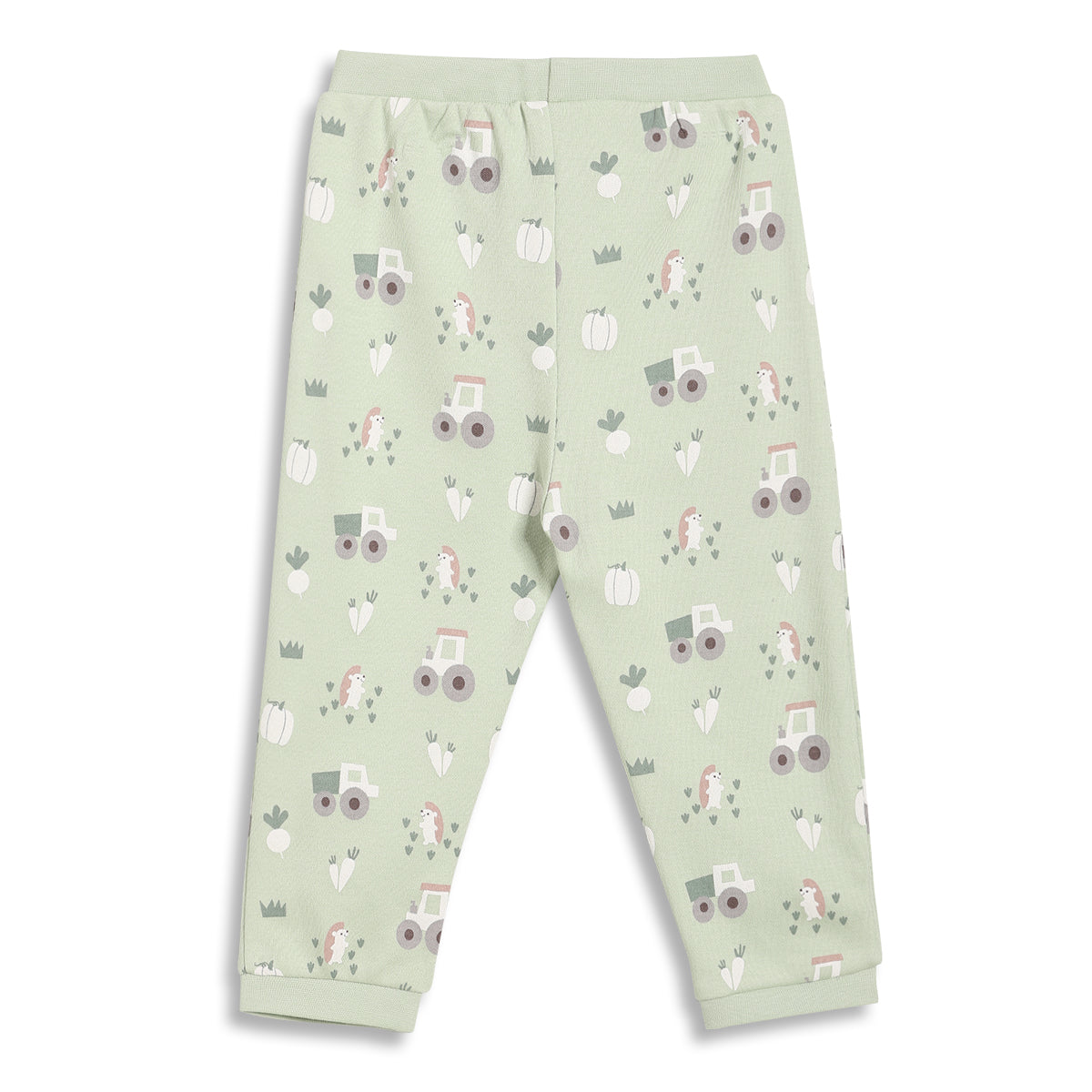 Baby Boys Printed and Solid Bottomwear Pack of 2, Light Green and Yellow