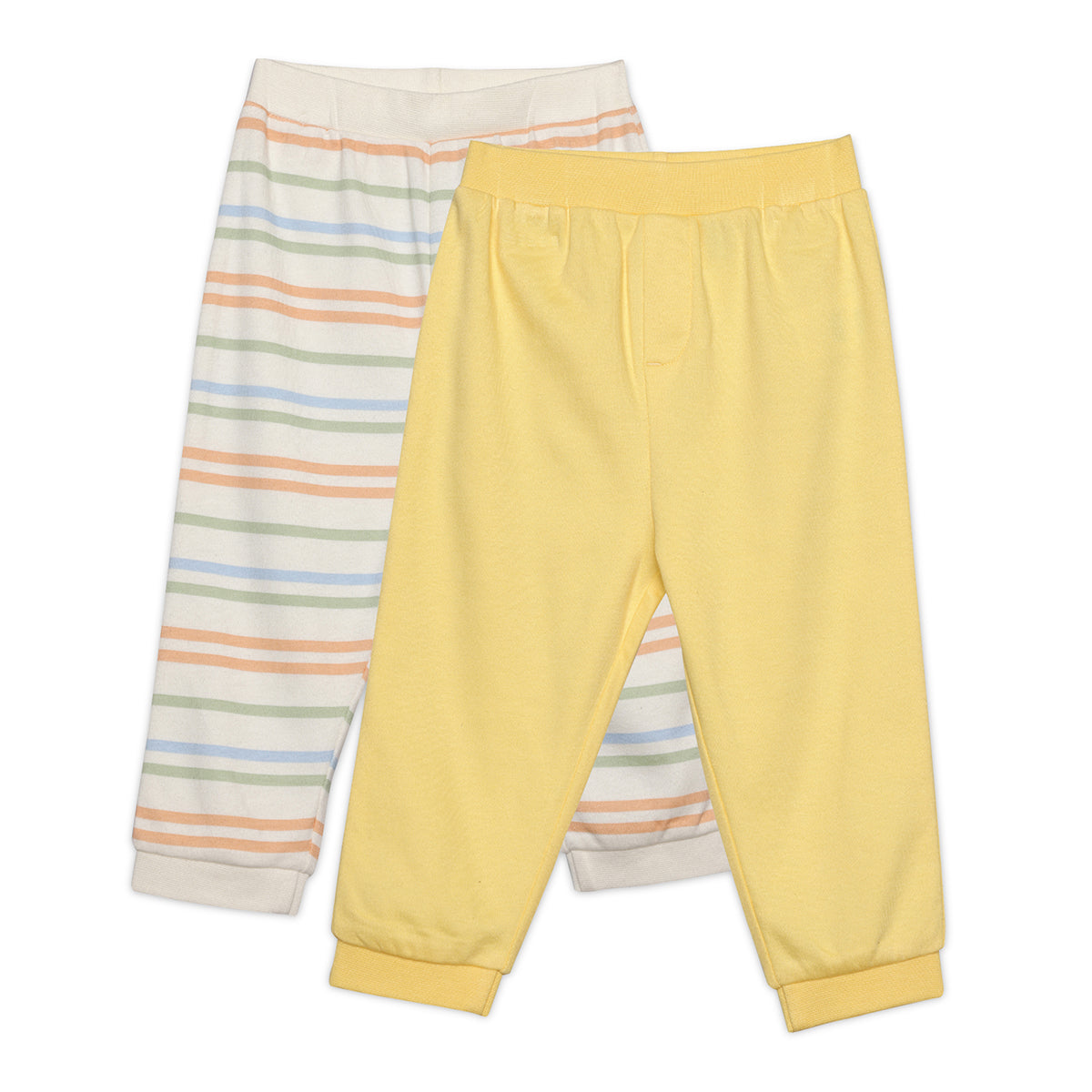 Baby Boys Solid and Striped Knit Bottoms Pack of 2 , Multicolor