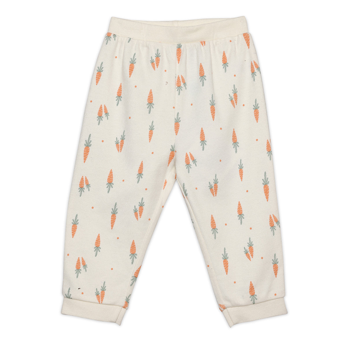 Baby Boys Solid And Carrot Printed Knit Bottoms Pack Of 2 , Multicolor