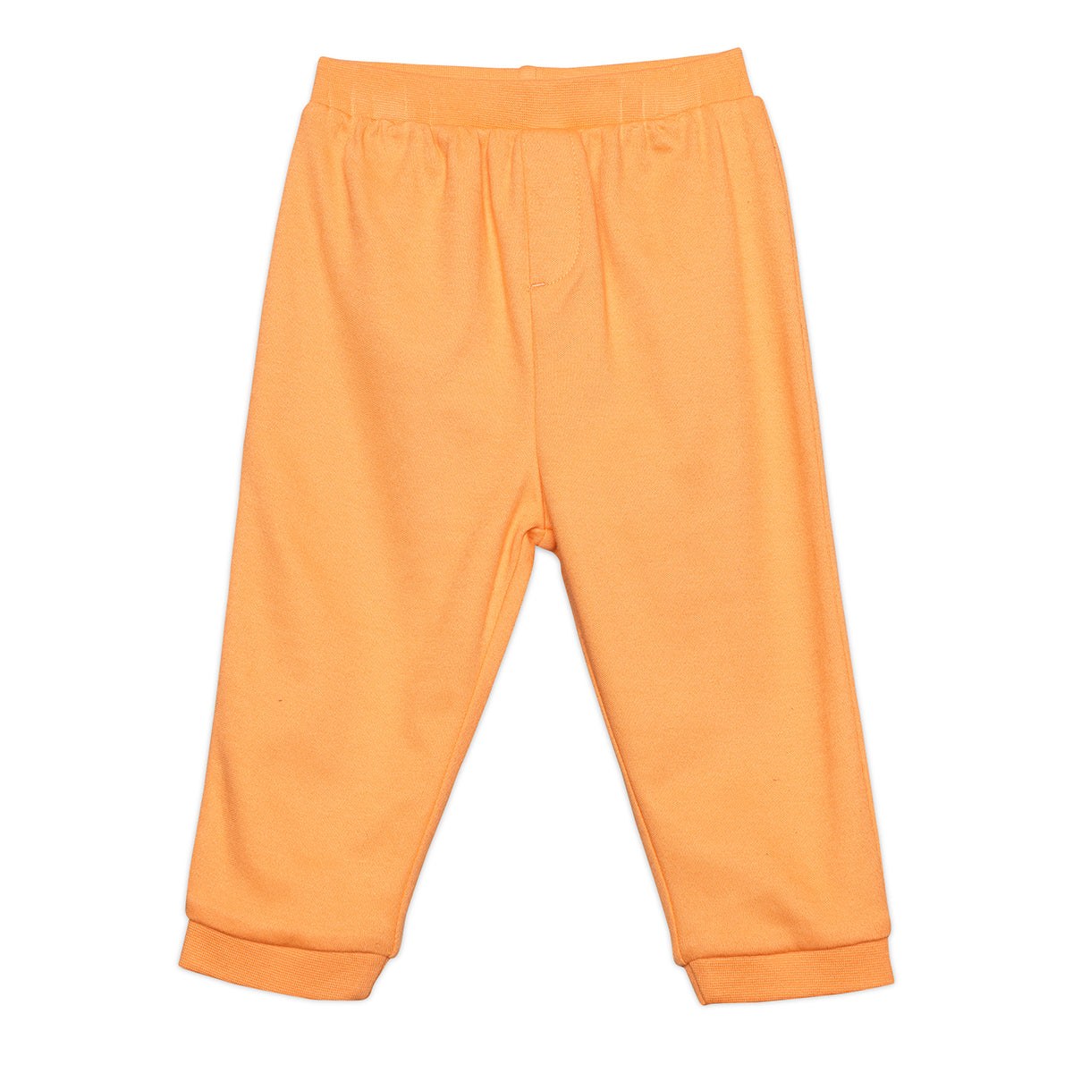 Baby Boys Solid and Striped Knit Bottoms Pack of 2, Orange and Cream