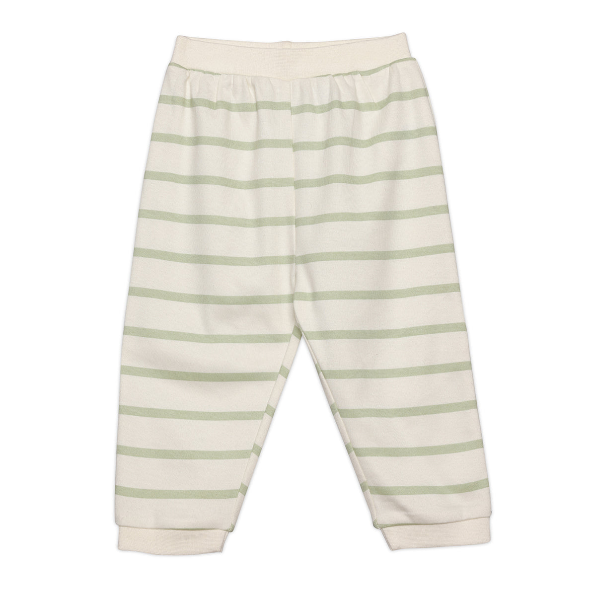 Baby Boys Solid and Striped Knit Bottoms Pack of 2, Orange and Cream