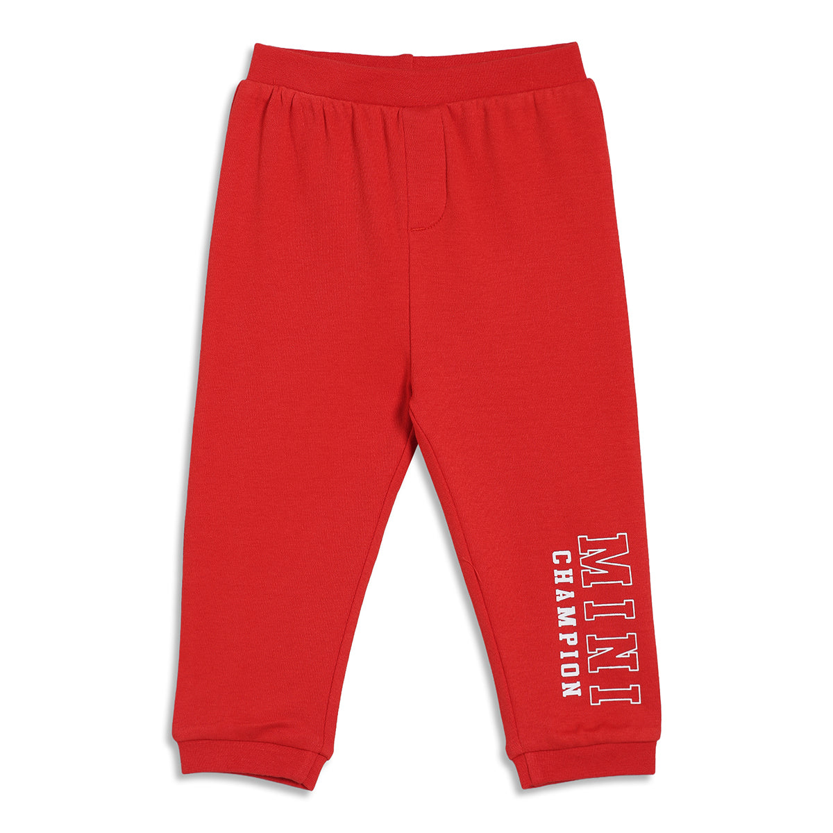 Baby Boys Mini Champion Print and Mini League Print Knit Bottom Pack of 2, Red and Grey