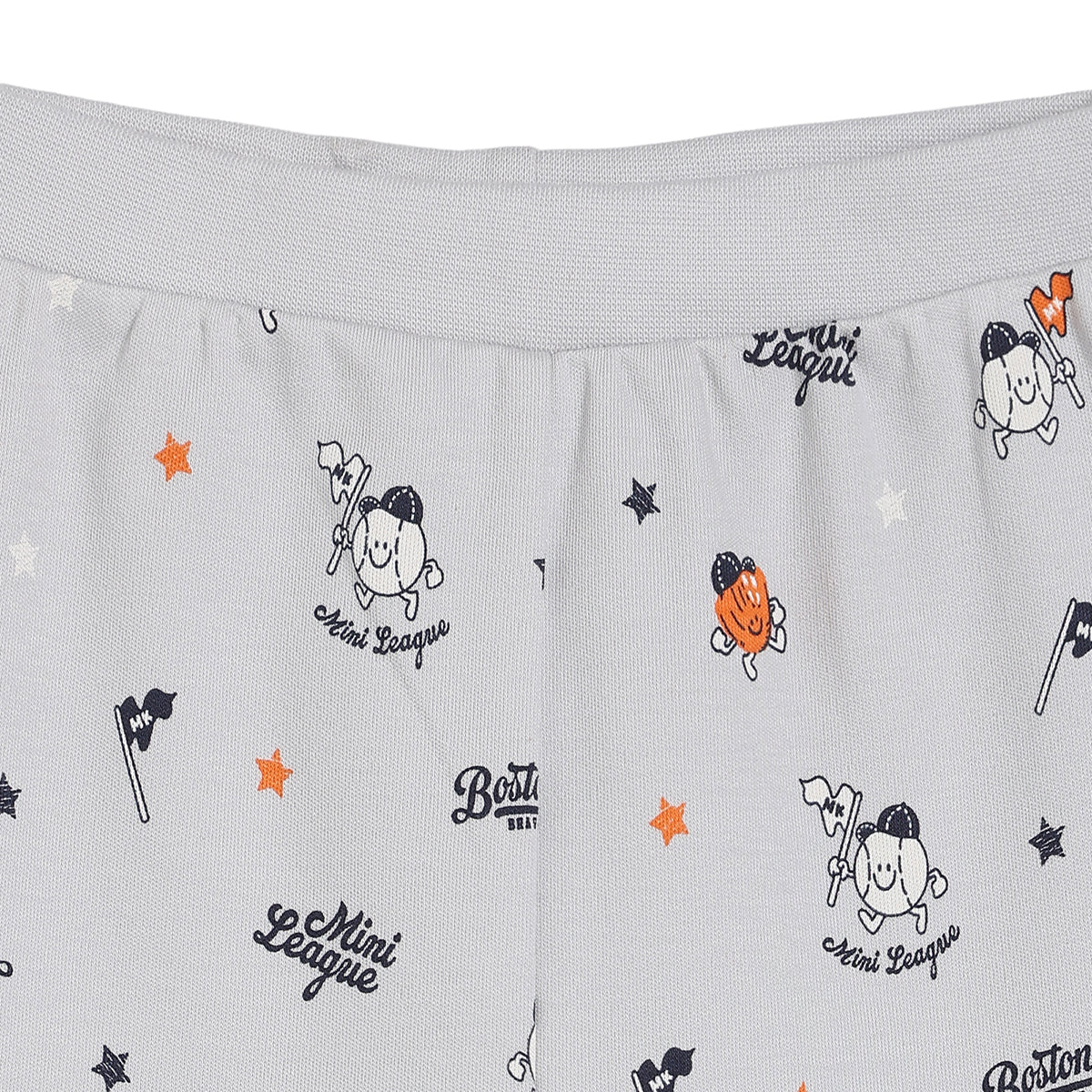 Baby Boys Mini Champion Print and Mini League Print Knit Bottom Pack of 2, Red and Grey