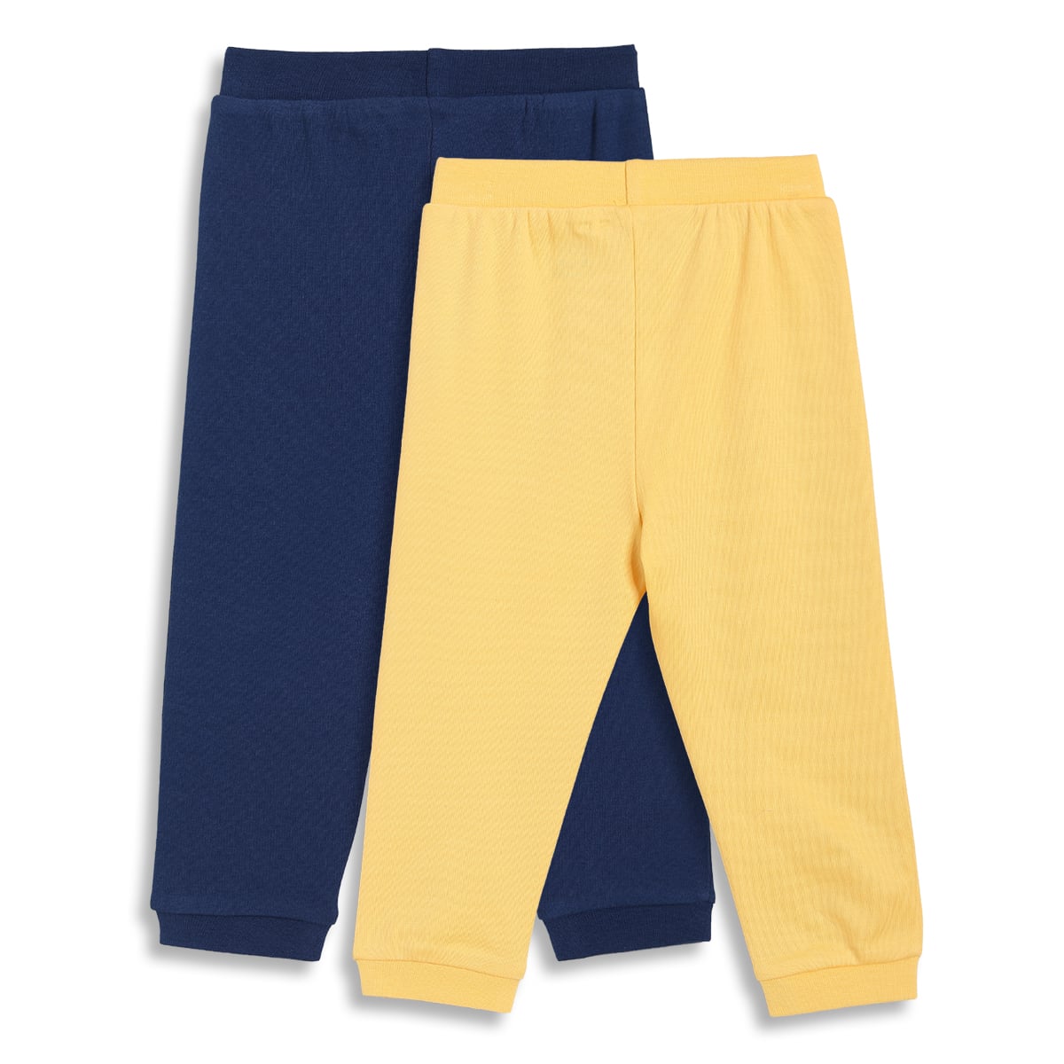 Baby Boys Baseball Print Knit Bottom Pack of 2, Yellow and Navy Blue