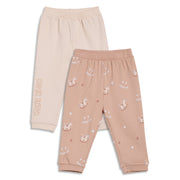 Baby Girls Mini Klub Print and Giddy Up Horse Print Knit Bottom Pack of 2, Beige and Peach