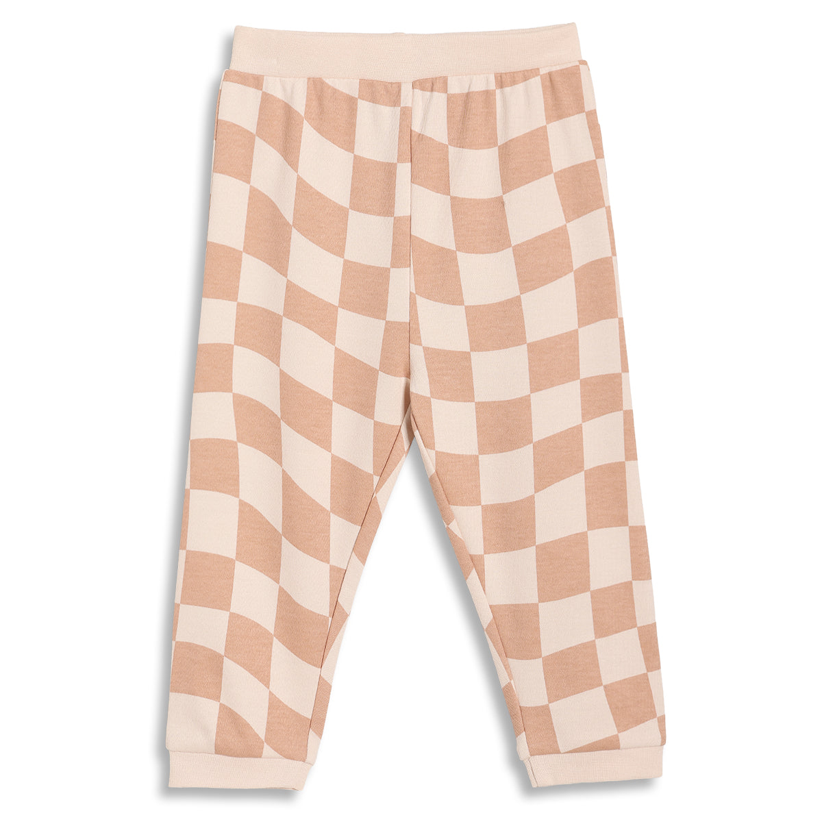 Baby Boys Checkered and Striped Knit Bottoms Pack of 2, Peach and White