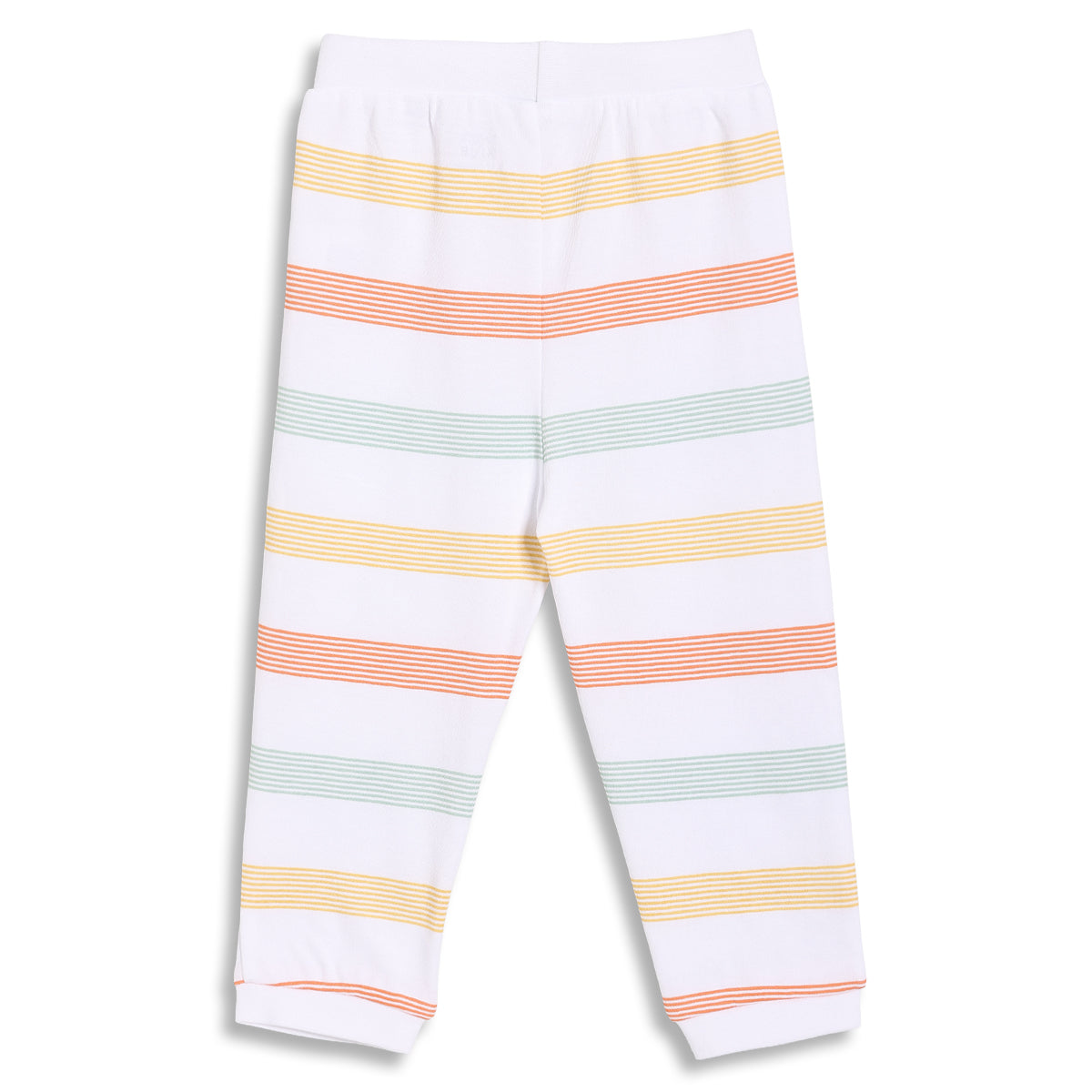 Baby Boys Checkered and Striped Knit Bottoms Pack of 2, Peach and White