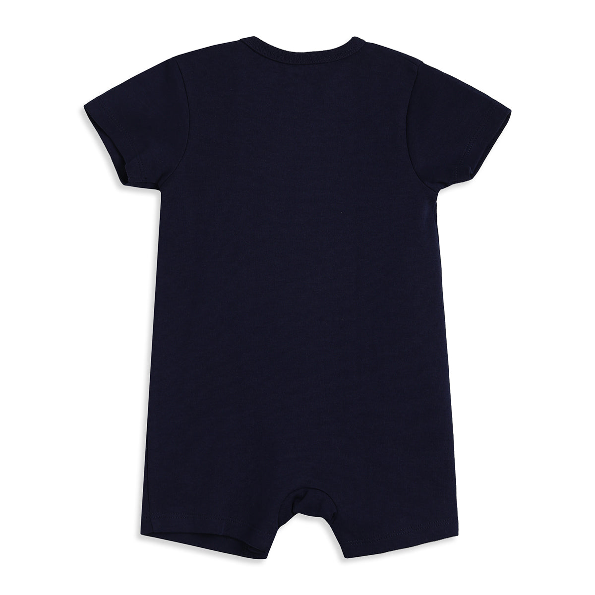 Baby Boys Navy Blue Cotton Printed Romper Regular Fit Casual Wear