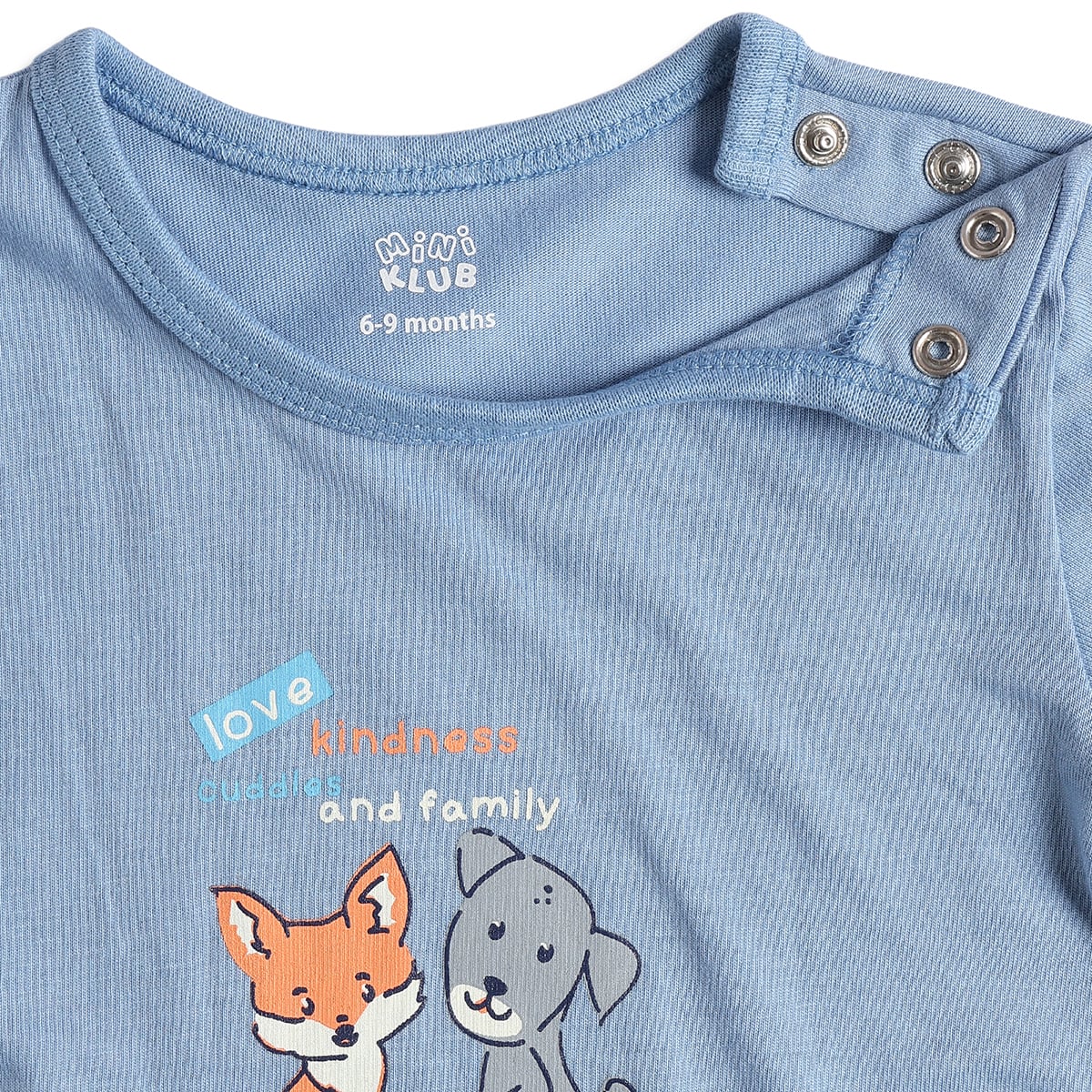 Baby Boys Blue Cotton Animal Print Short Sleeve Romper