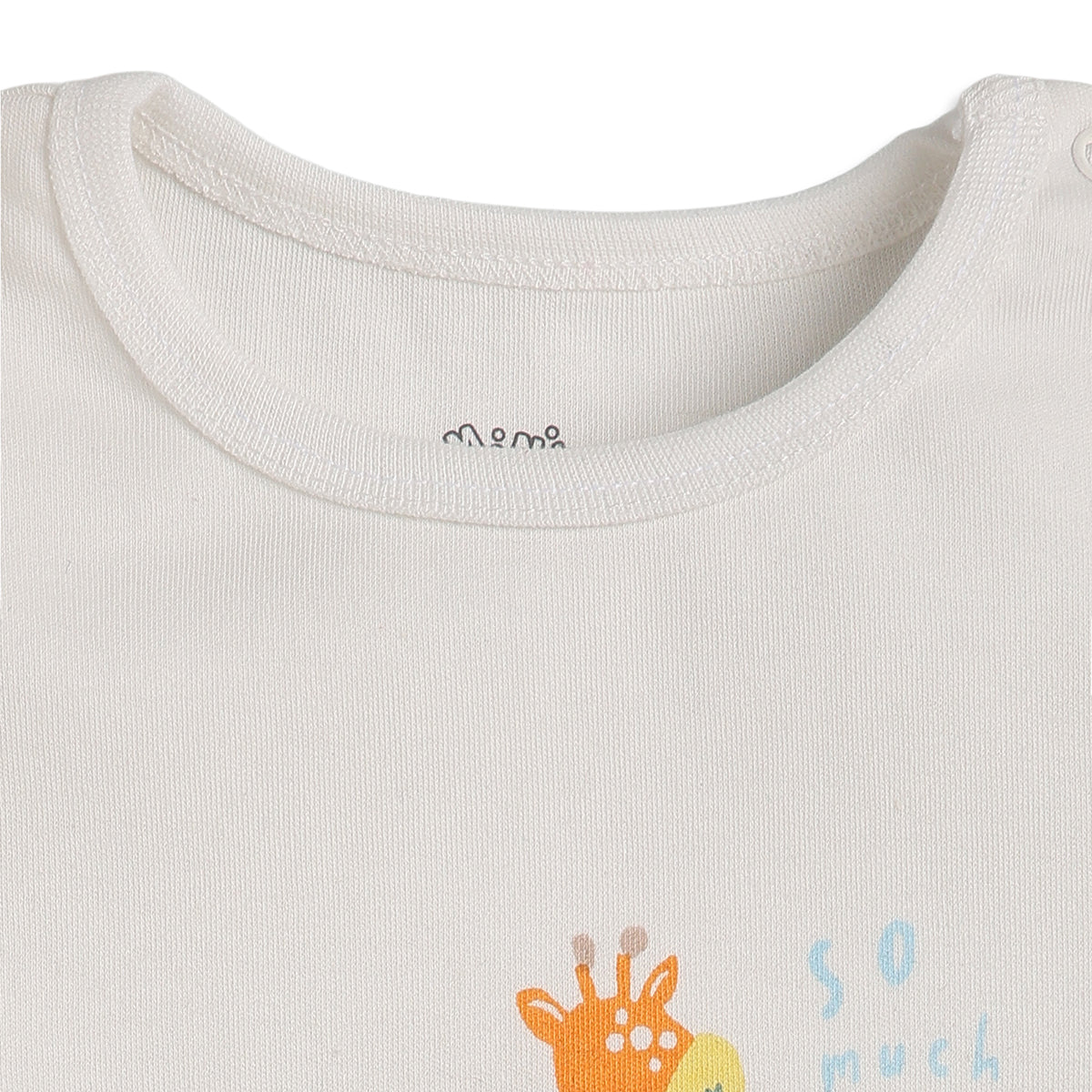 Baby Boys Off White Cotton Printed Romper Regular Fit Casual Wear