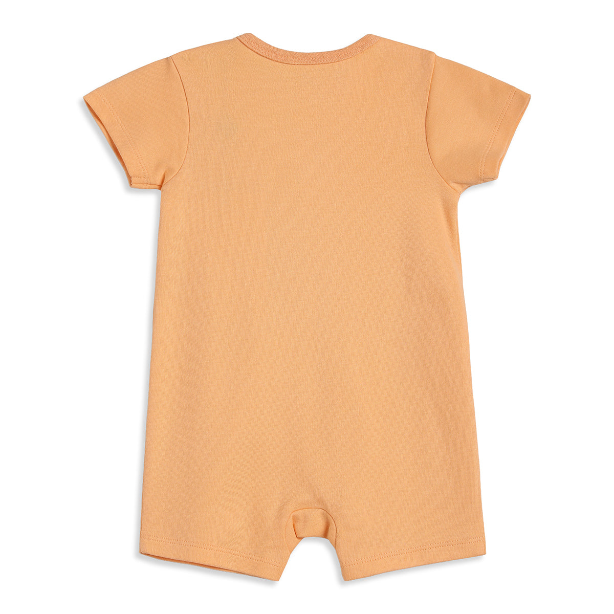 Baby Boys Peach Cotton Printed Romper Regular Fit Casual Wear