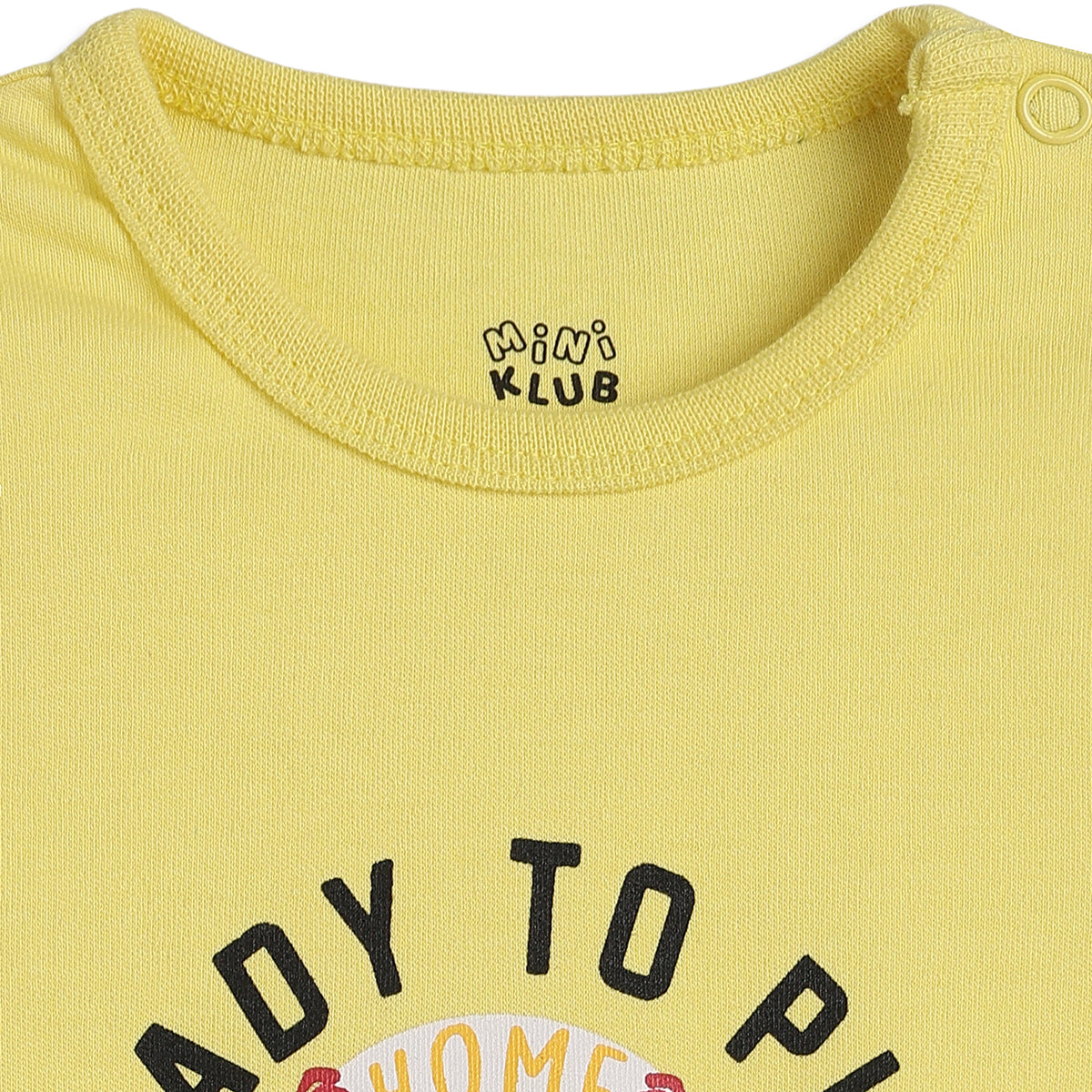 Baby Boys Yellow Cotton Printed Romper Regular Fit Casual Wear
