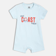 Baby Boys Graphic Printed Romper, Light Blue