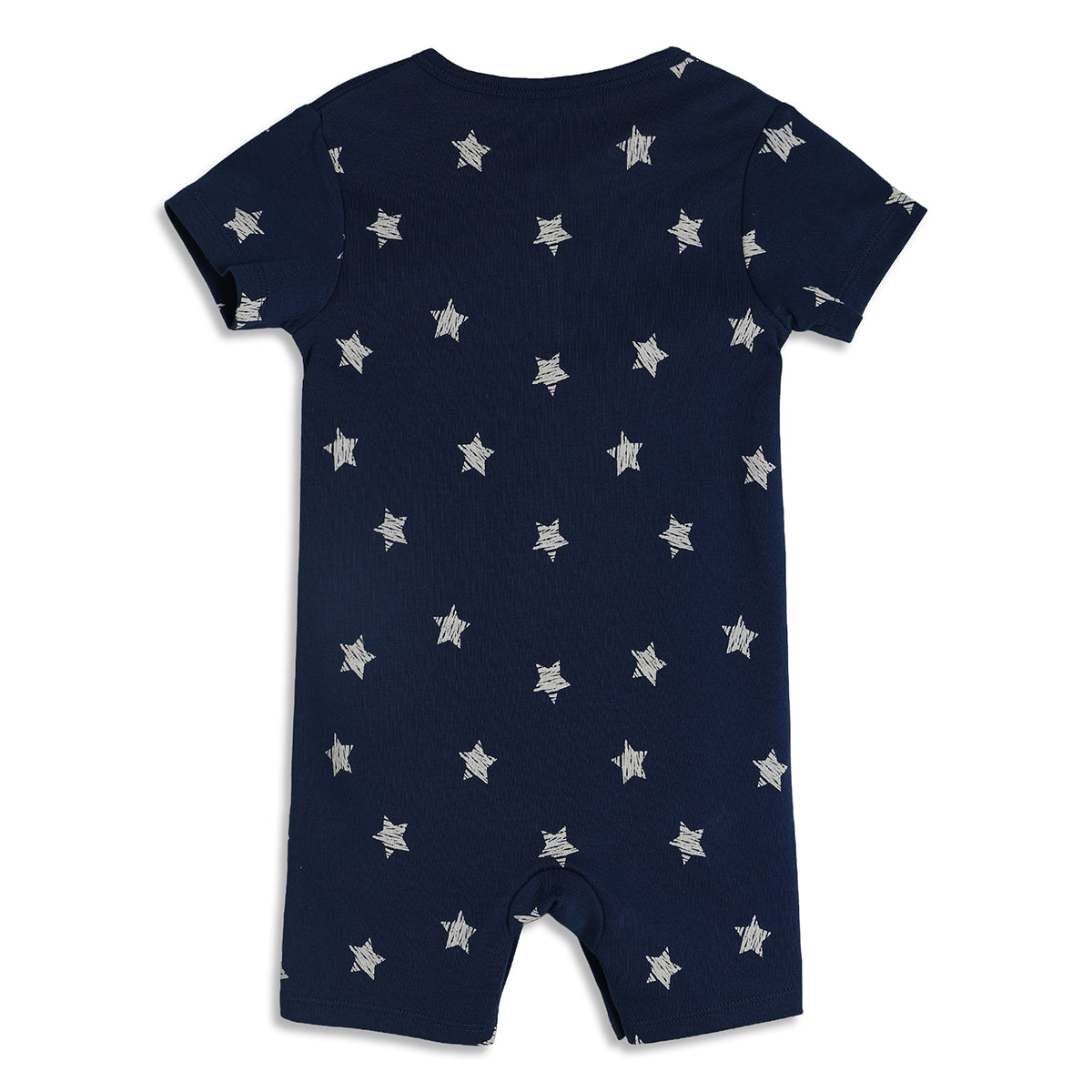 Baby Boys Printed Short Sleeve Rompers Pack of 2, Yellow and Navy Blue