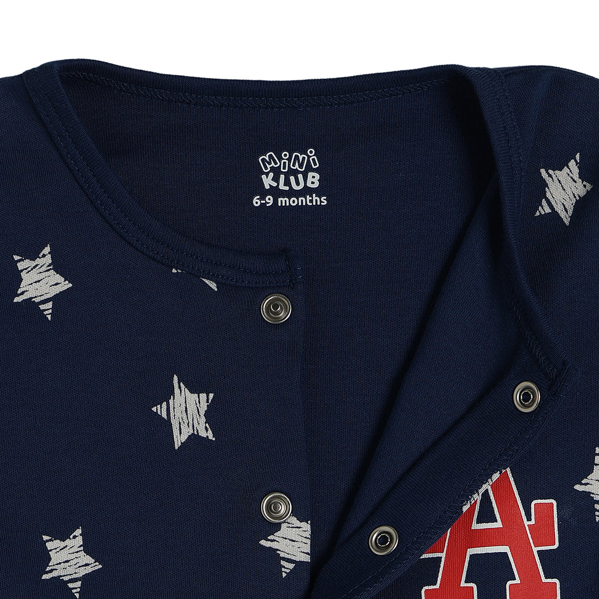 Baby Boys Printed Short Sleeve Rompers Pack of 2, Yellow and Navy Blue