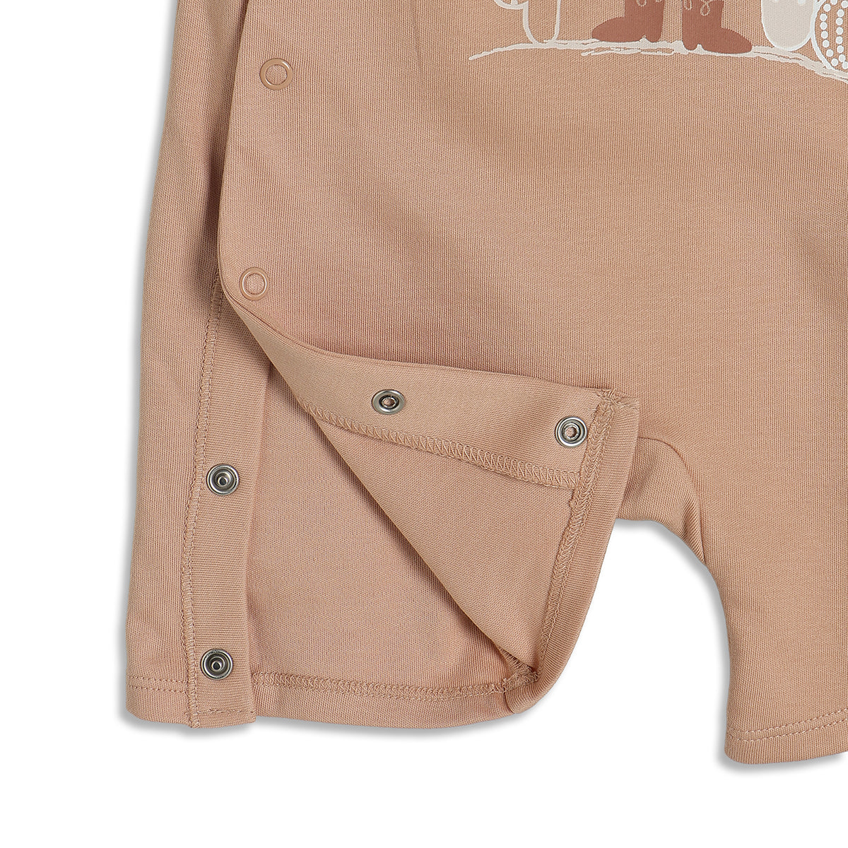 Baby Boys Cowboy Print Romper Pack of 2, Yellow and Brown