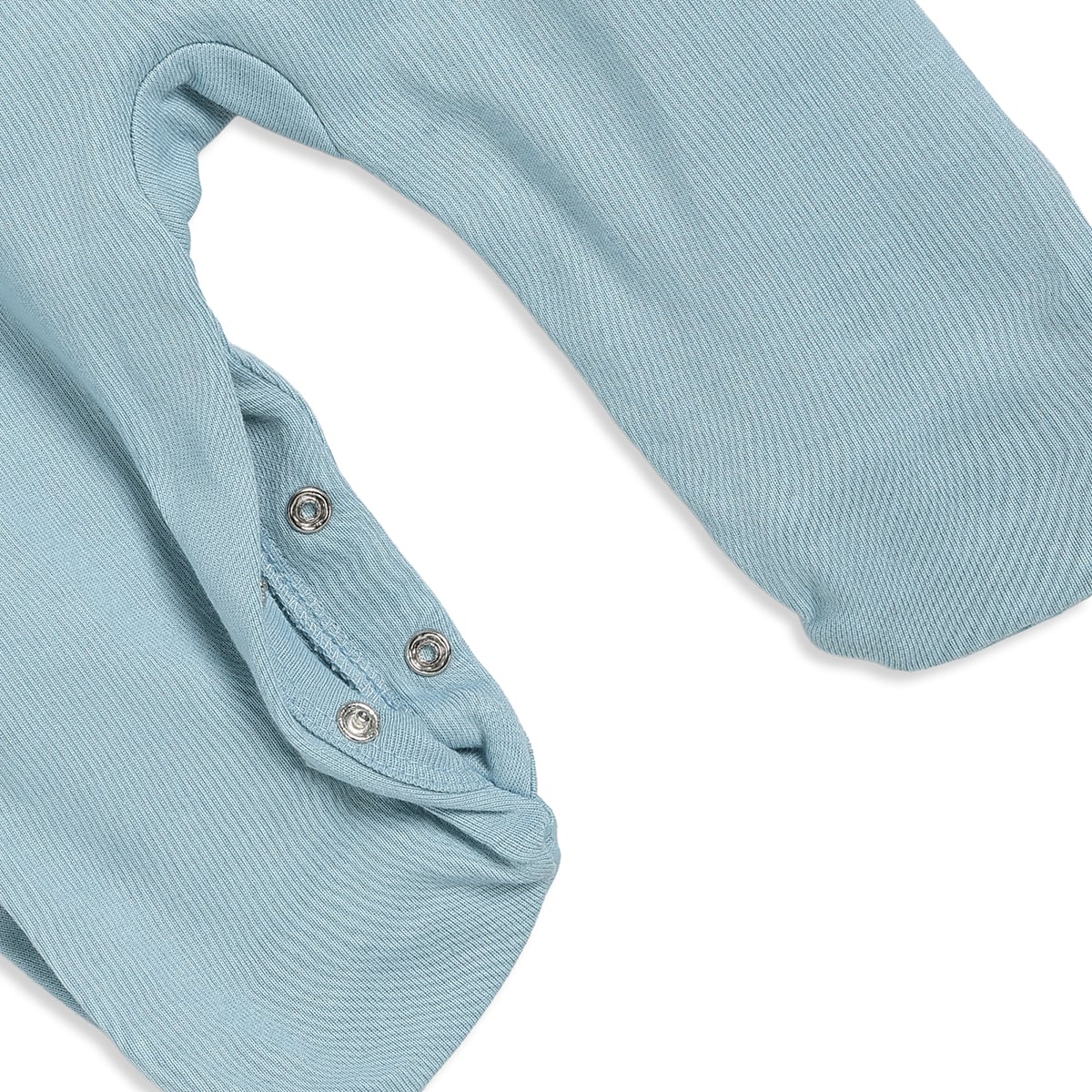 Baby Boys Blue And Cream Cotton Farm Print Footed Sleepsuits Pack Of 2 Regular Fit Casual Wear