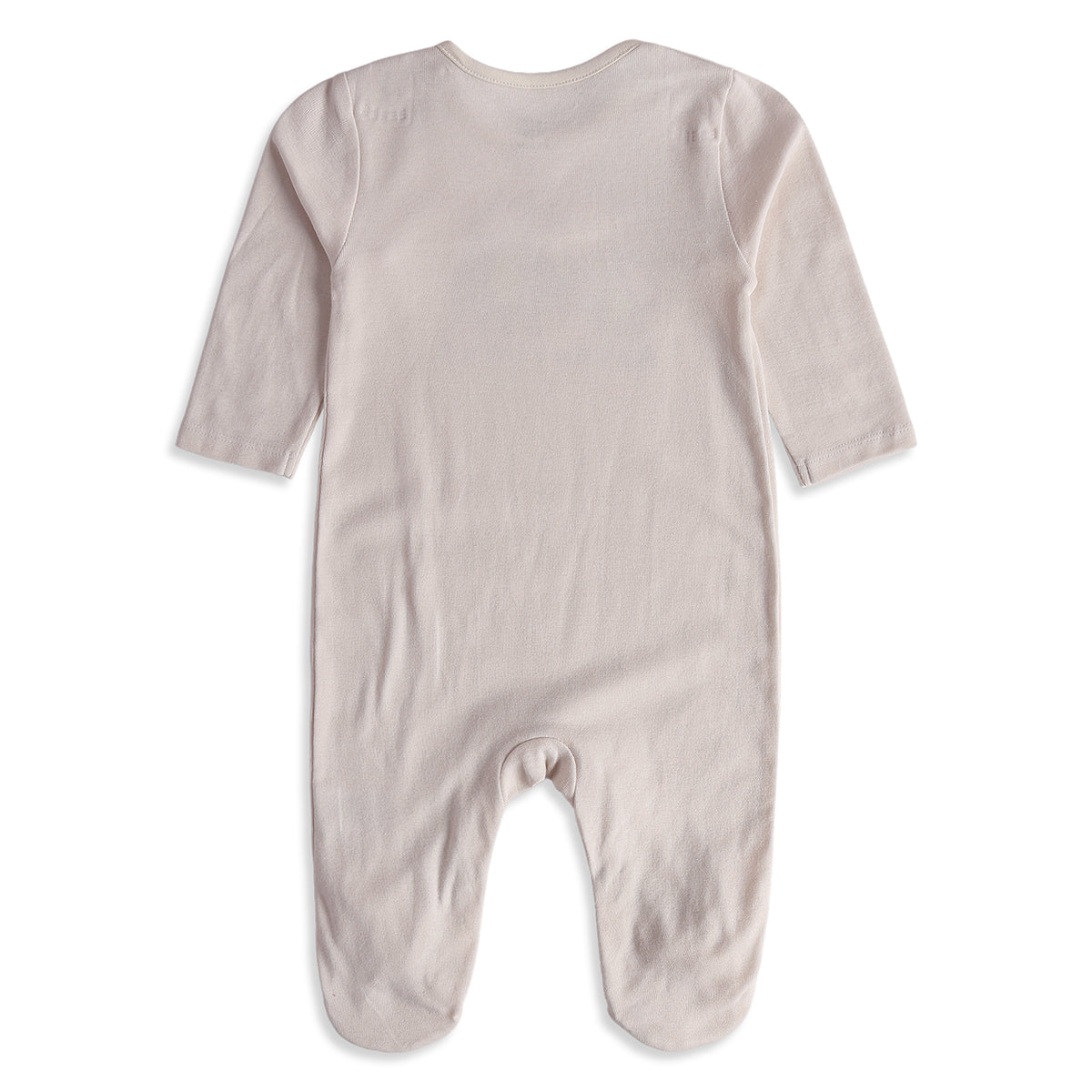 Baby Boys Cream Grey Cotton Sleepsuits Pack of 2 Everyday Wear
