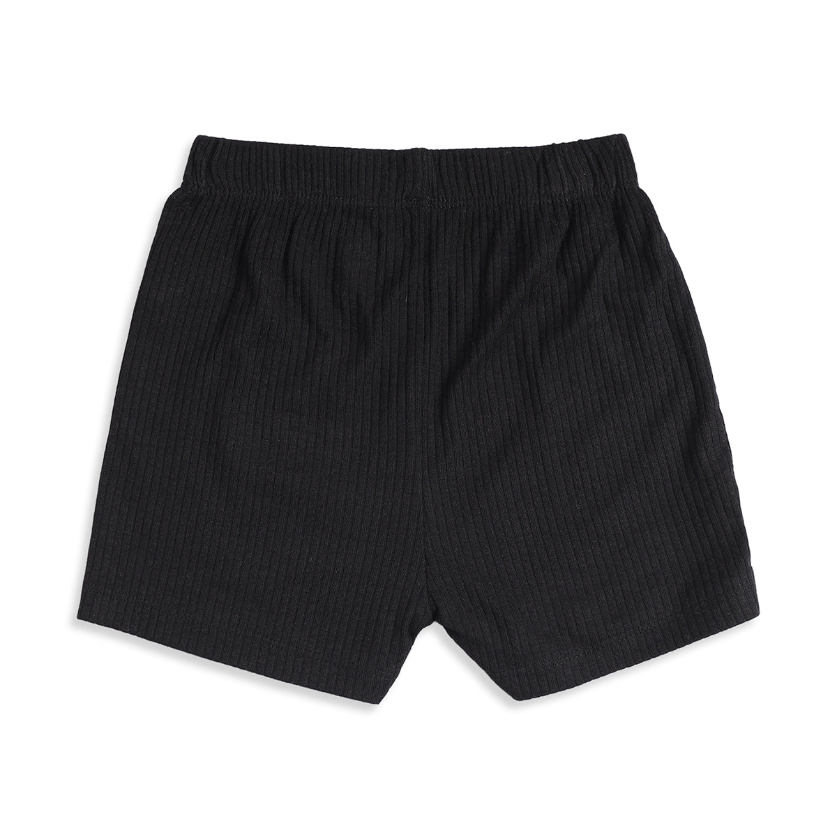 Baby Boys Pack of 2 Cotton Rib Knit Shorts with Elasticated Waistband