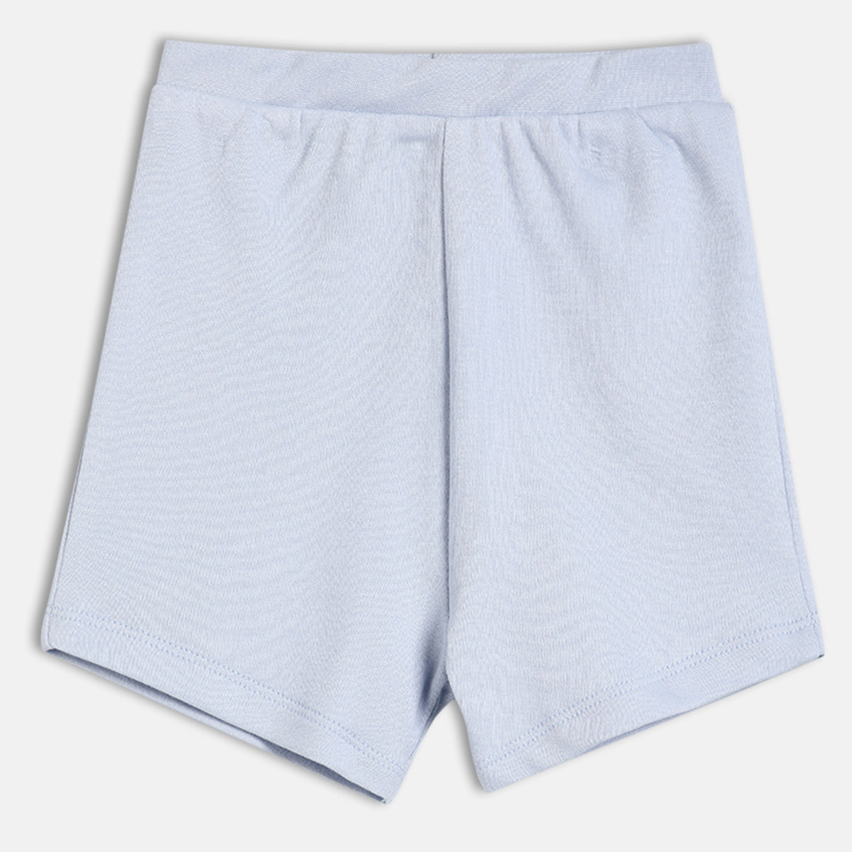 Baby Boys Printed And Solid Knit Shorts Pack Of 2, White And Light Blue
