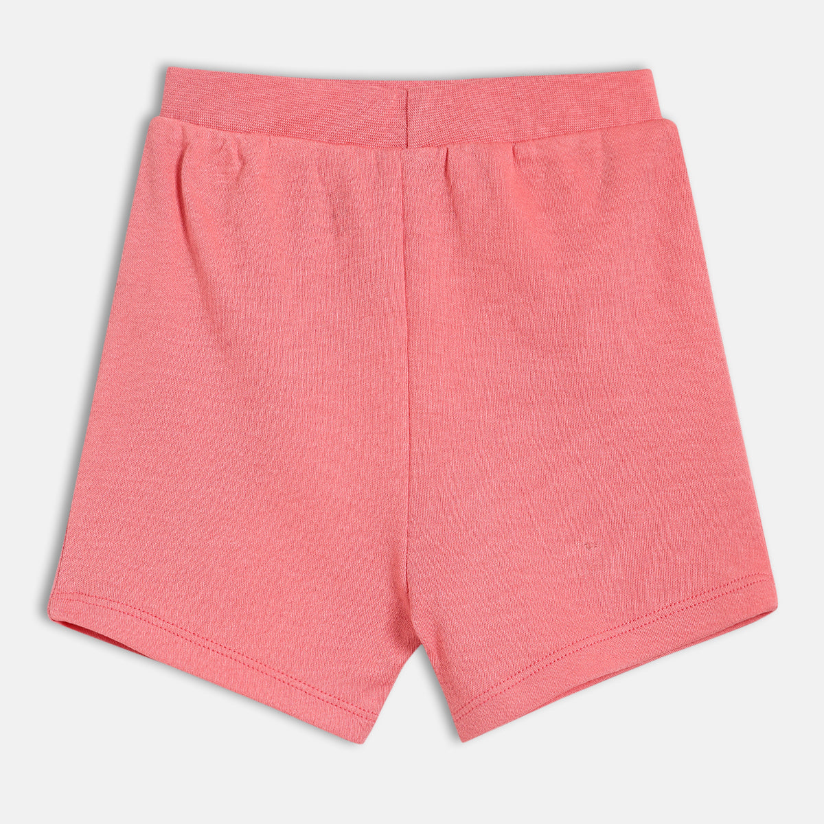 Baby Girls Printed And Solid Knit Shorts Pack Of 2, Light Blue And Coral