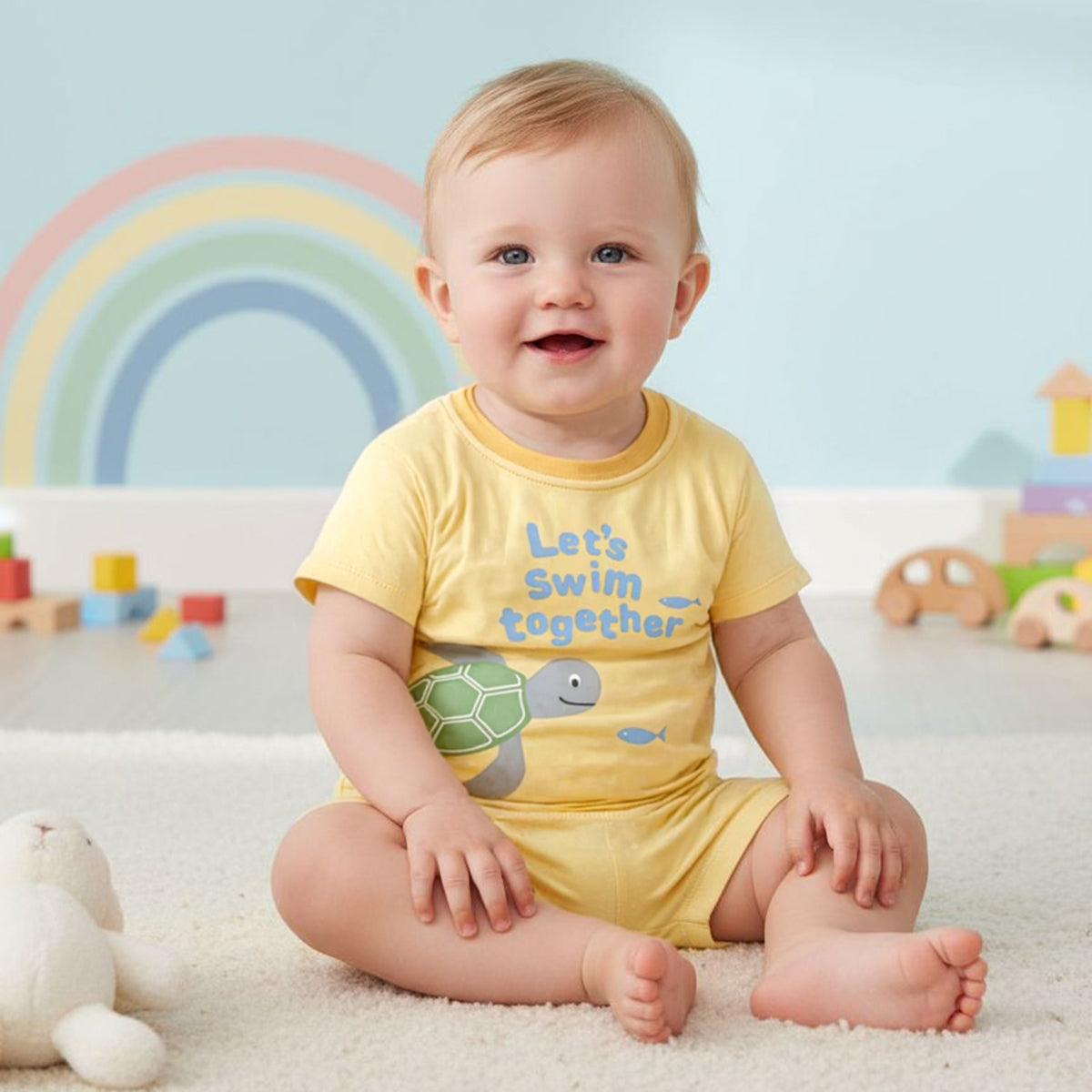 Baby Boys Solid Shorts Pack of 2, Multicolor