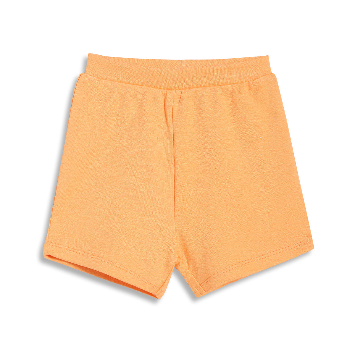 Baby Boys Farm Print and Solid Shorts Pack of 2, Cream and Orange