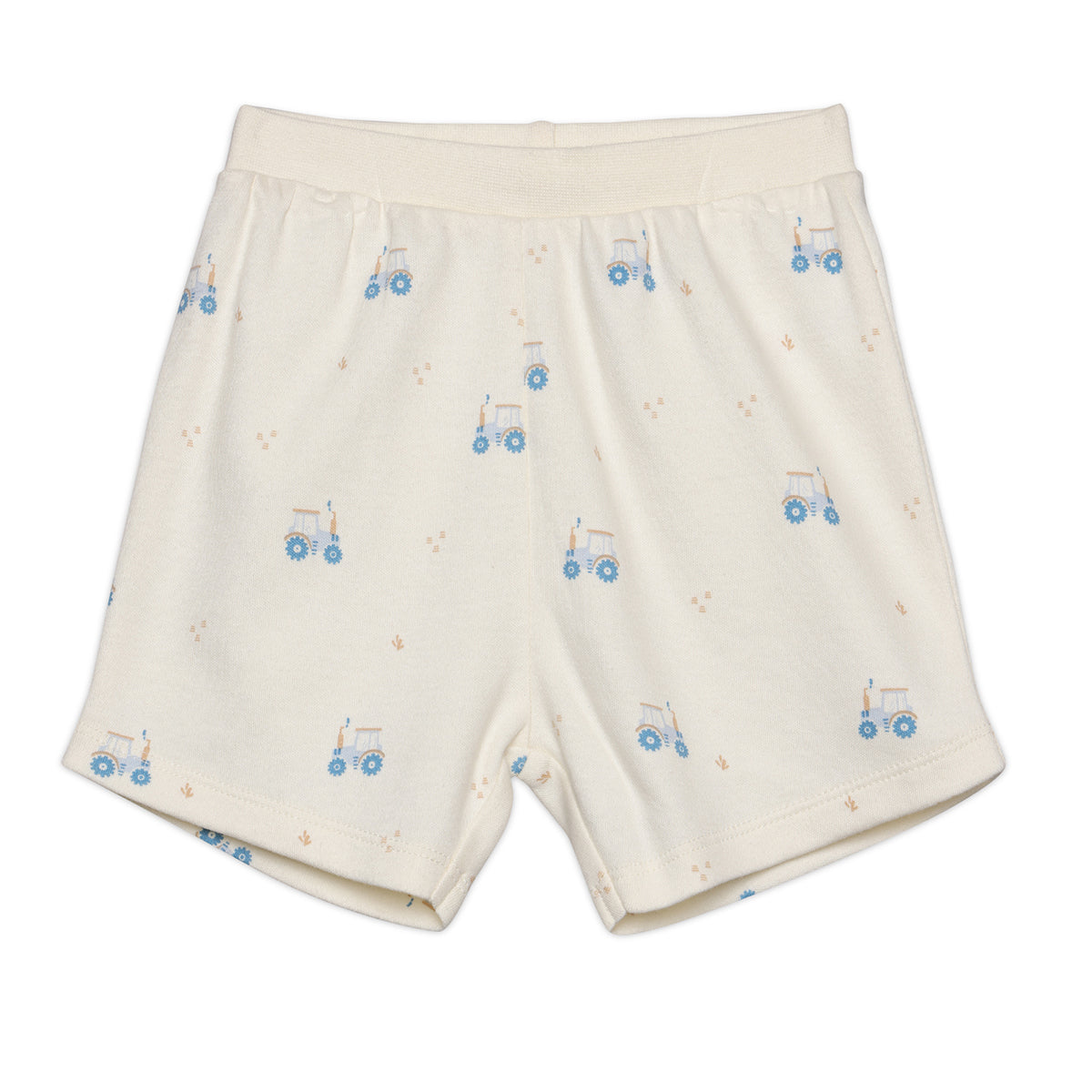 Baby Boys Solid And Farm Theme Printed Shorts Pack Of 2 , Multicolor