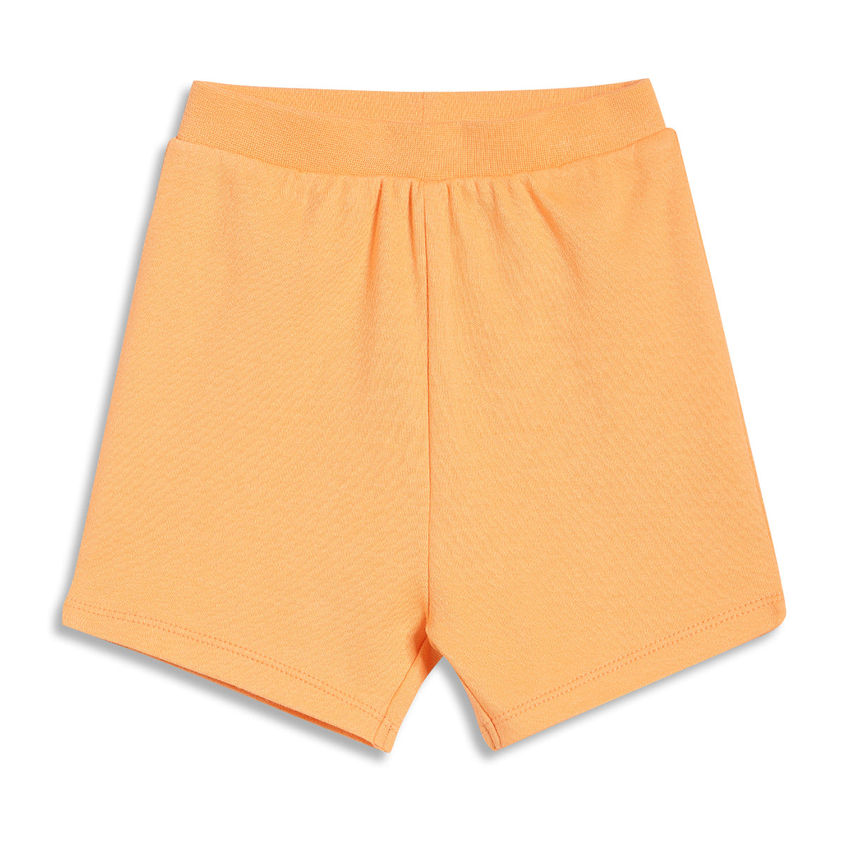 Baby Boys Carrot Print and Solid Shorts Pack of 2, Cream and Orange