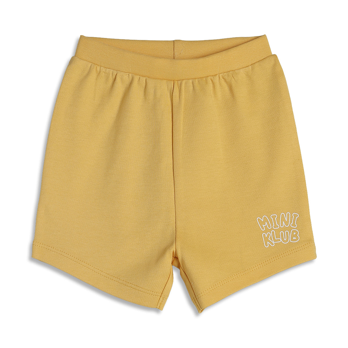 Baby Boys Cowboy Print and Solid Shorts Pack of 2, Mint Green and Yellow