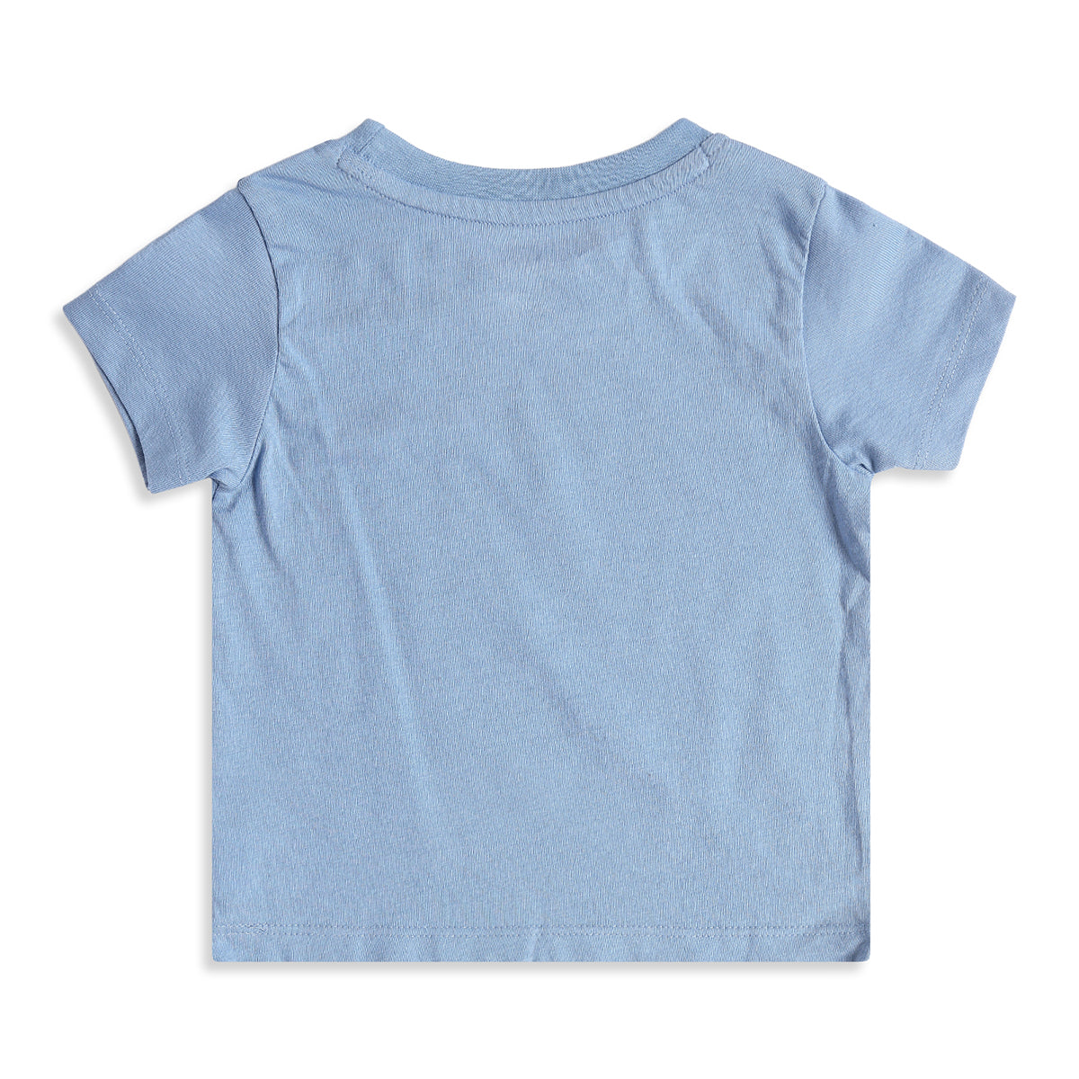 Baby Boys Pack Of 2 Blue and Off White Cotton T-Shirts Regular Fit Casual Kids T-Shirts