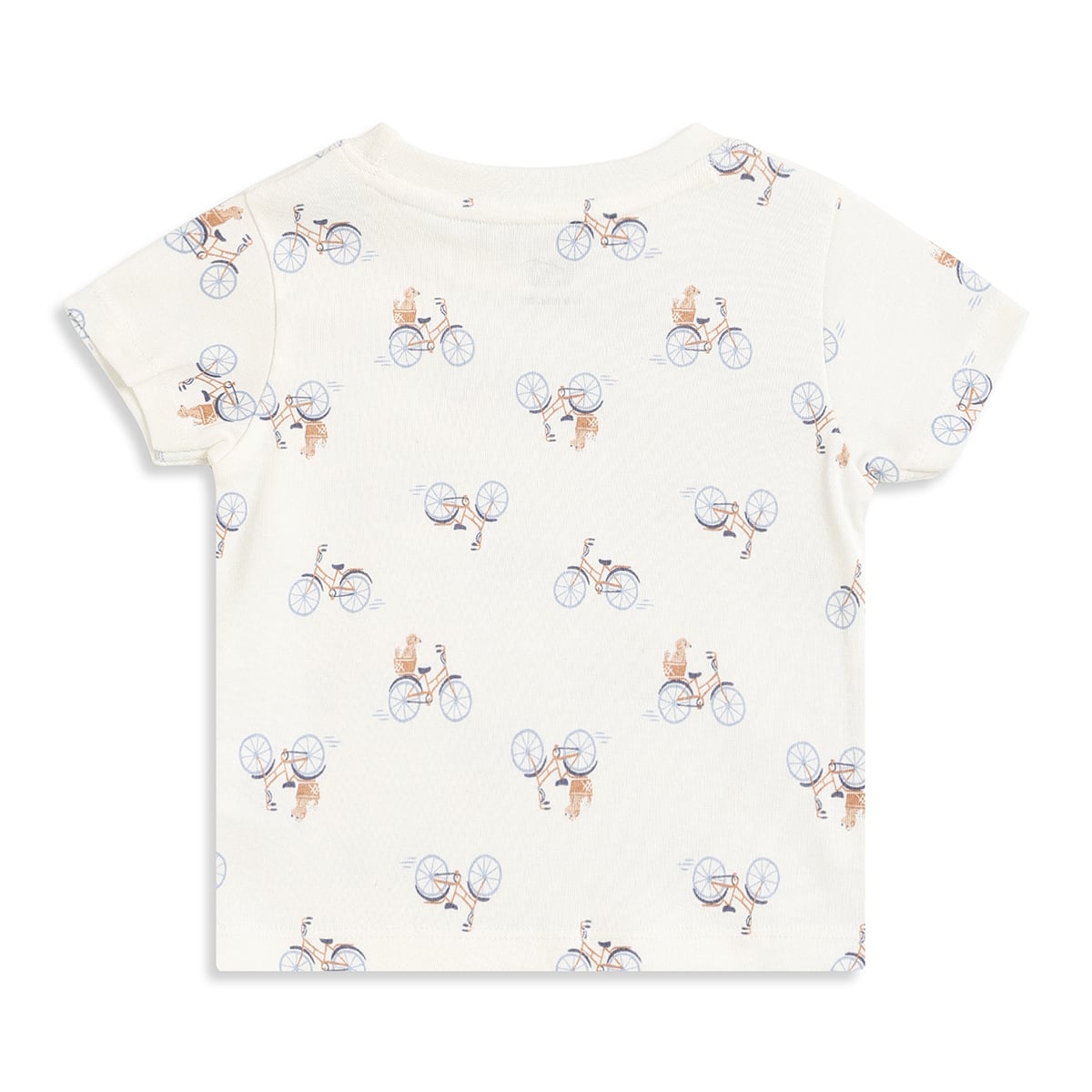 Baby Boys Pack of 2 Animal & Bicycle Print Half Sleeves Cotton T-Shirts Regular Fit Casual Tees