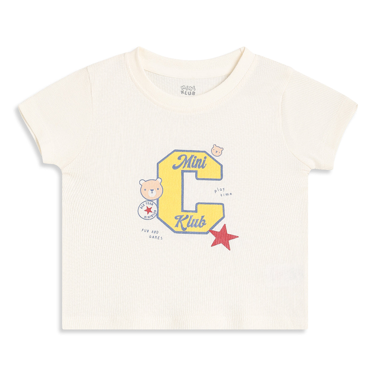 Baby Boys Black and Off White Cotton Printed T-Shirts Pack of 2 Regular Fit Casual Wear