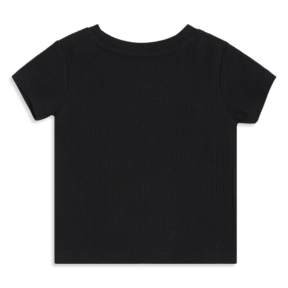 Baby Boys Black and Off White Cotton Printed T-Shirts Pack of 2 Regular Fit Casual Wear