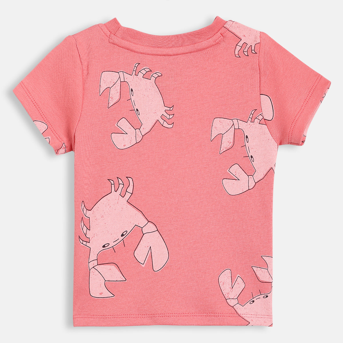 Baby Boys Crab Print T-Shirts Pack of 2, Navy Blue and Coral