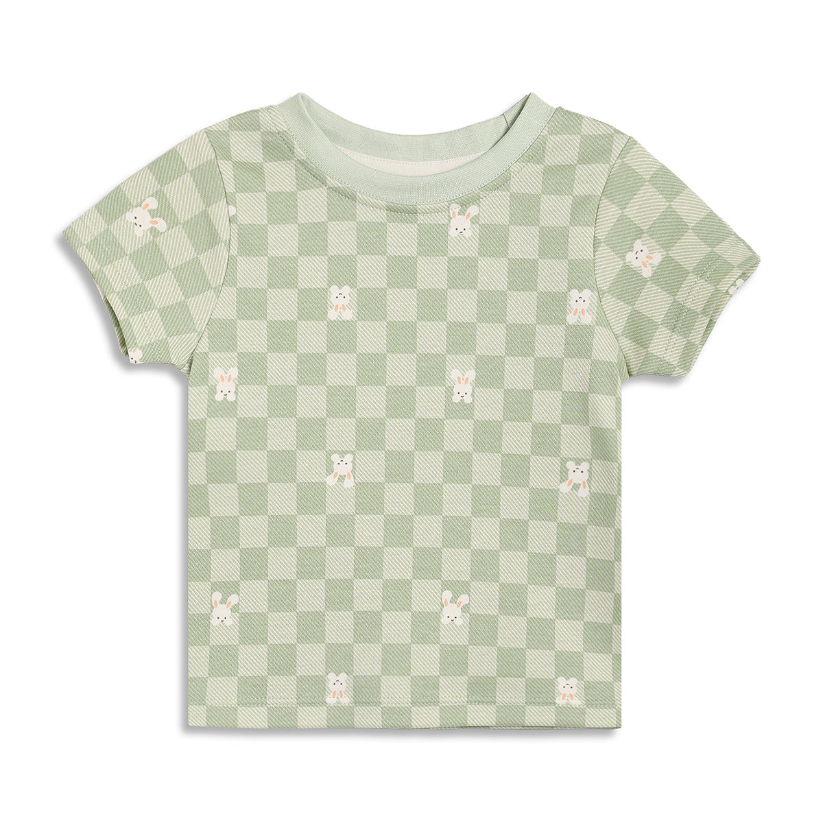 Baby Boys Bunny Print T-Shirts Pack of 2, Peach and Light Green