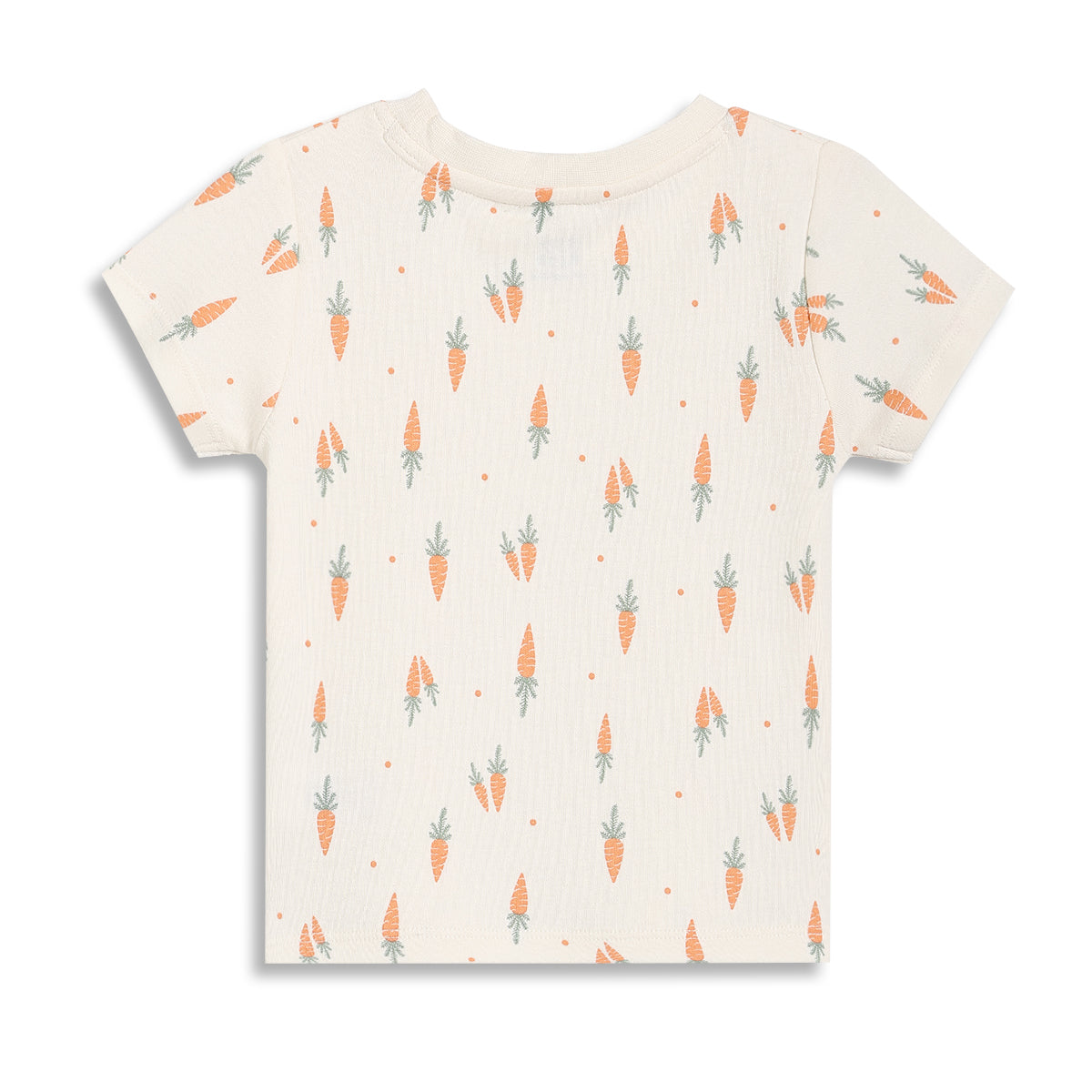 Baby Boys Carrot Print and Farm Animal Graphic T-Shirts Pack of 2, Cream and Yellow