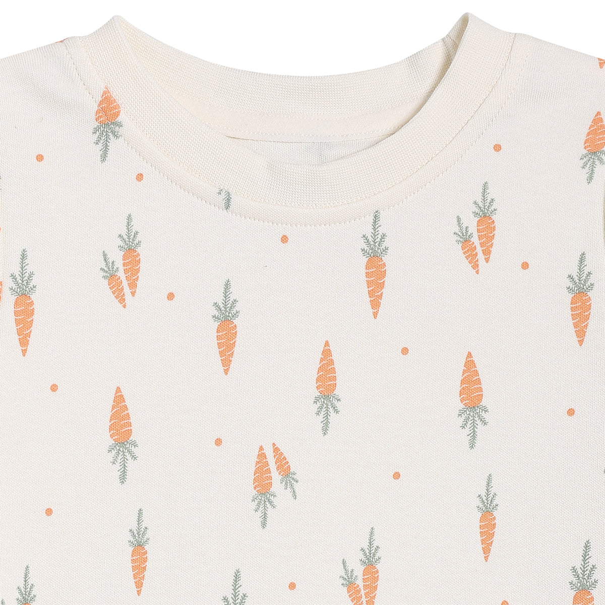 Baby Boys Carrot Print and Farm Animal Graphic T-Shirts Pack of 2, Cream and Yellow