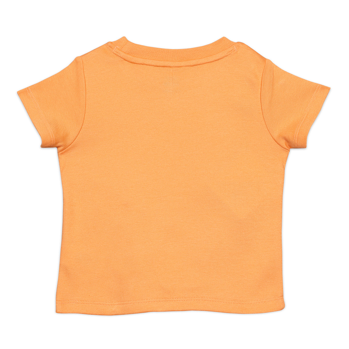 Baby Boys Striped and Farm Theme Printed T-Shirts Pack of 2, Orange and Cream