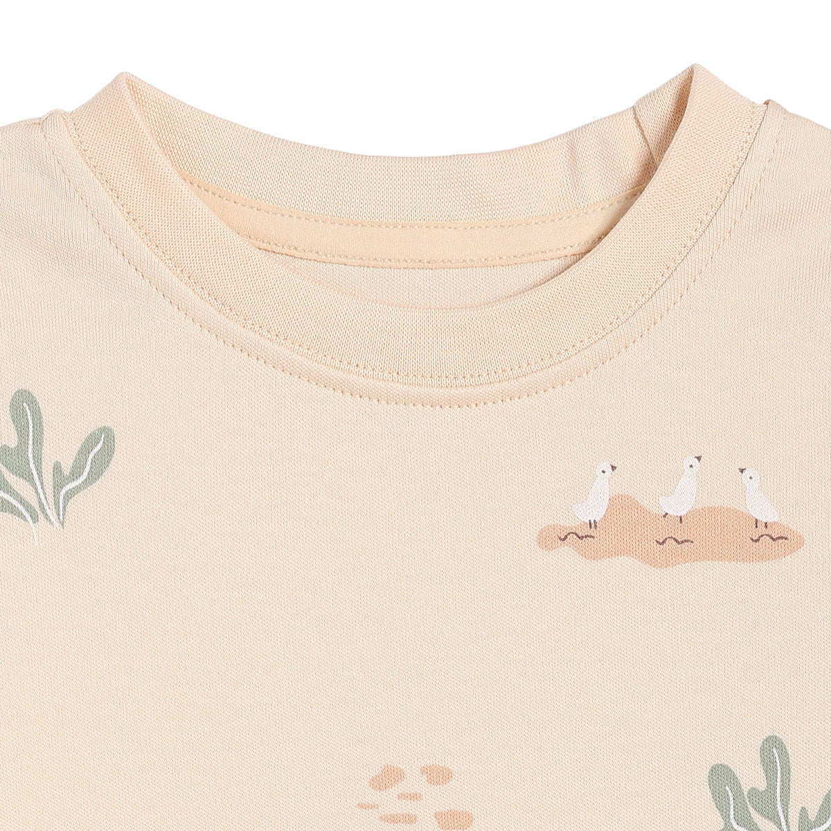 Baby Veggie Print T-Shirts Pack of 2, Peach and Cream