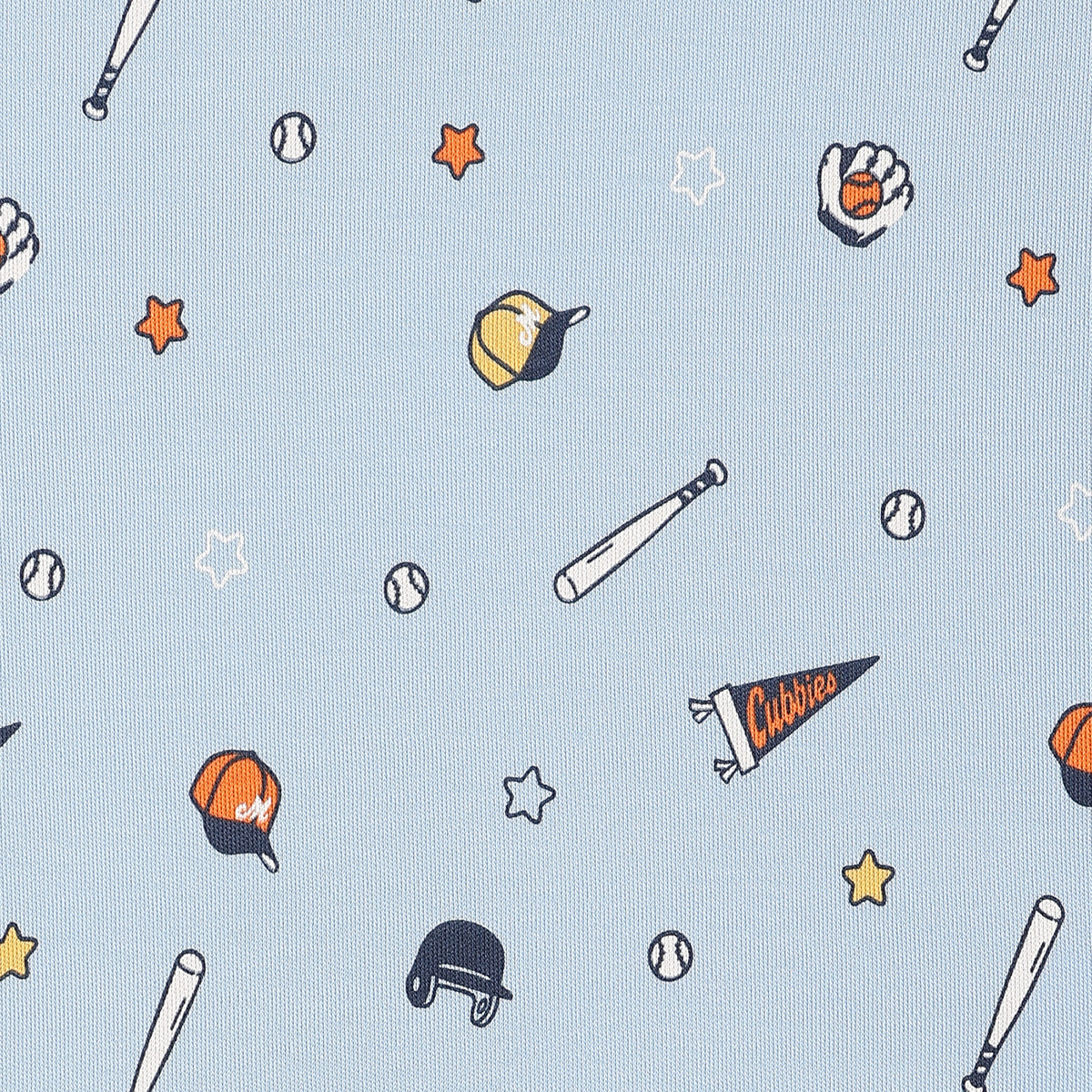 Baby Boys Sports Print and Teddy Graphic T-Shirts Pack of 2, Blue and White