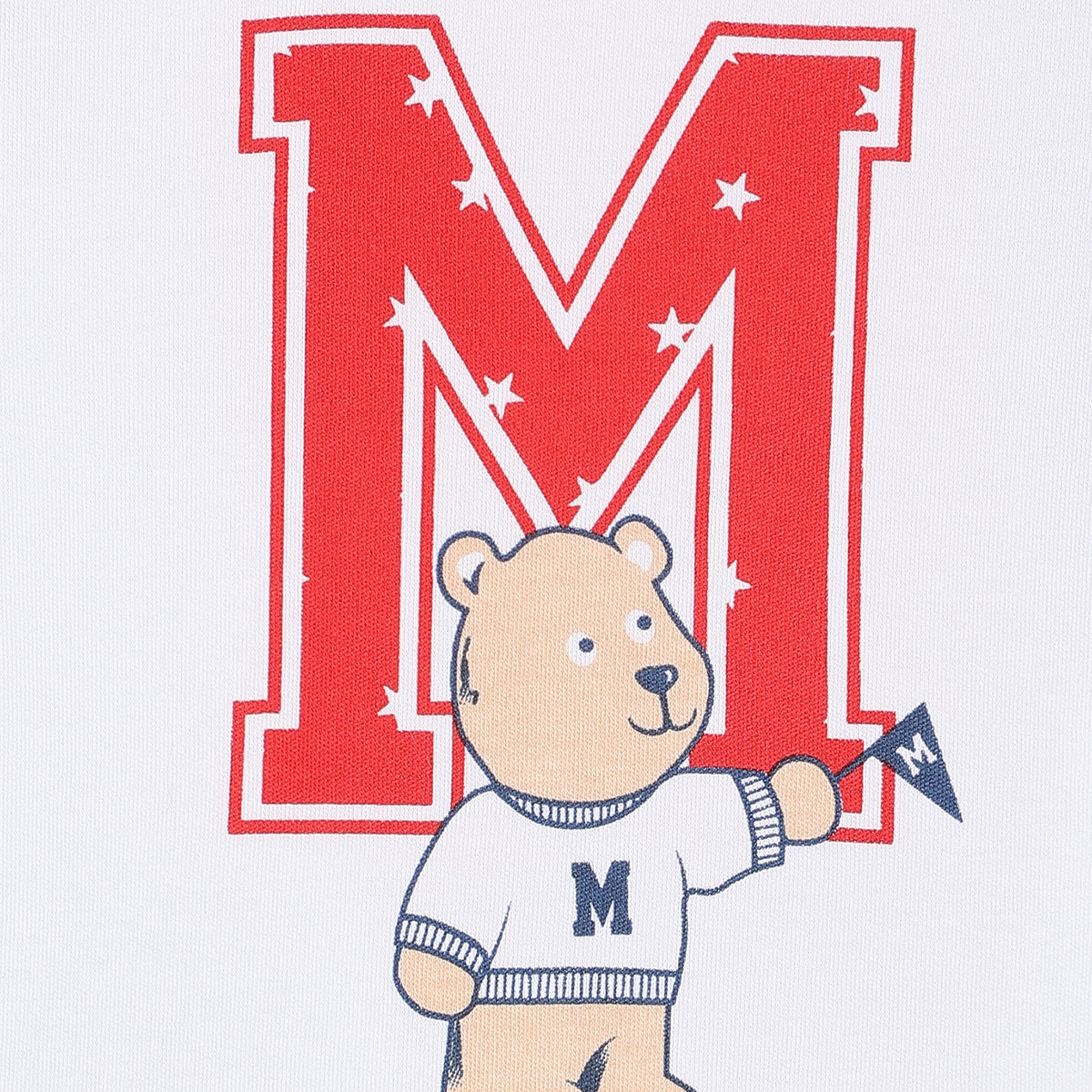 Baby Boys Sports Print and Teddy Graphic T-Shirts Pack of 2, Blue and White