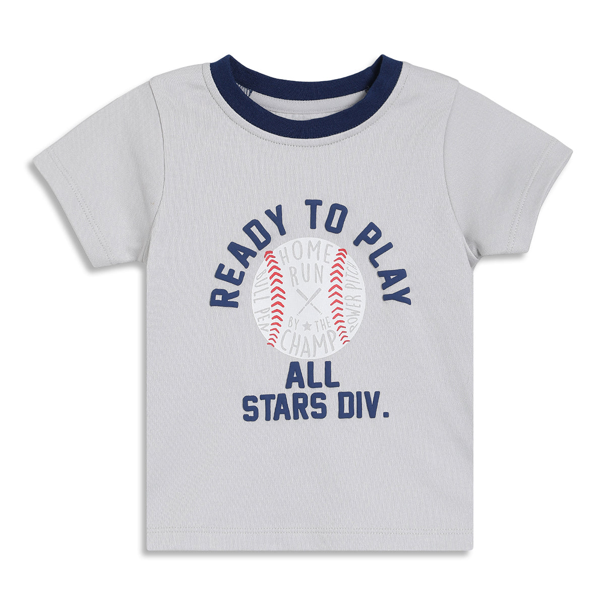 Baby Boys Printed T-Shirts Pack of 2, Red and Light Grey