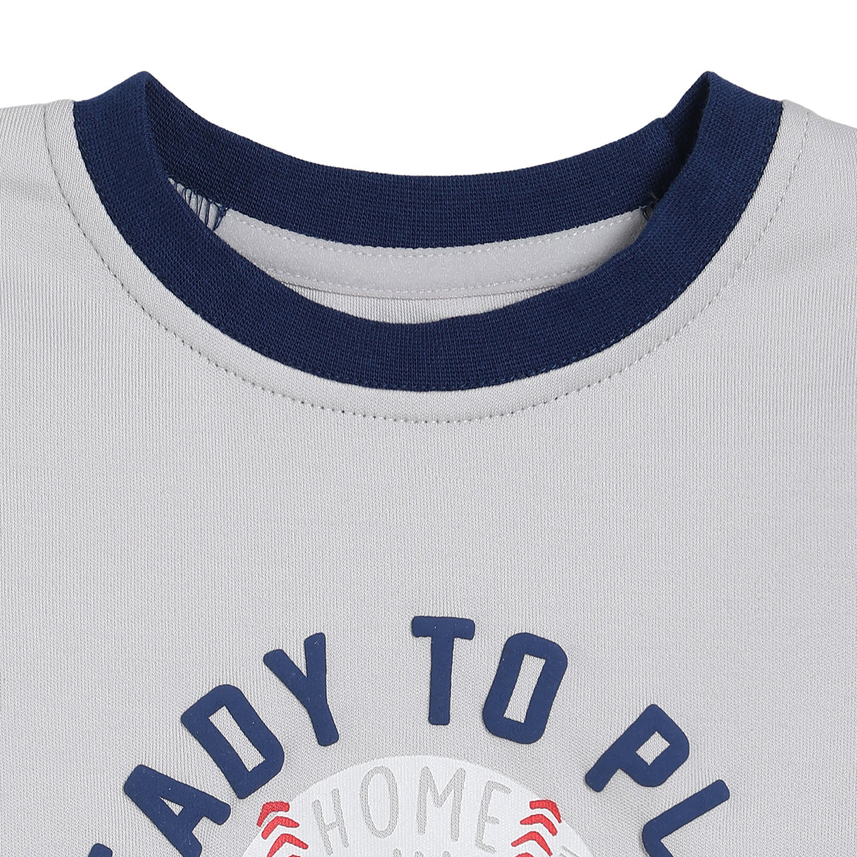 Baby Boys Printed T-Shirts Pack of 2, Red and Light Grey