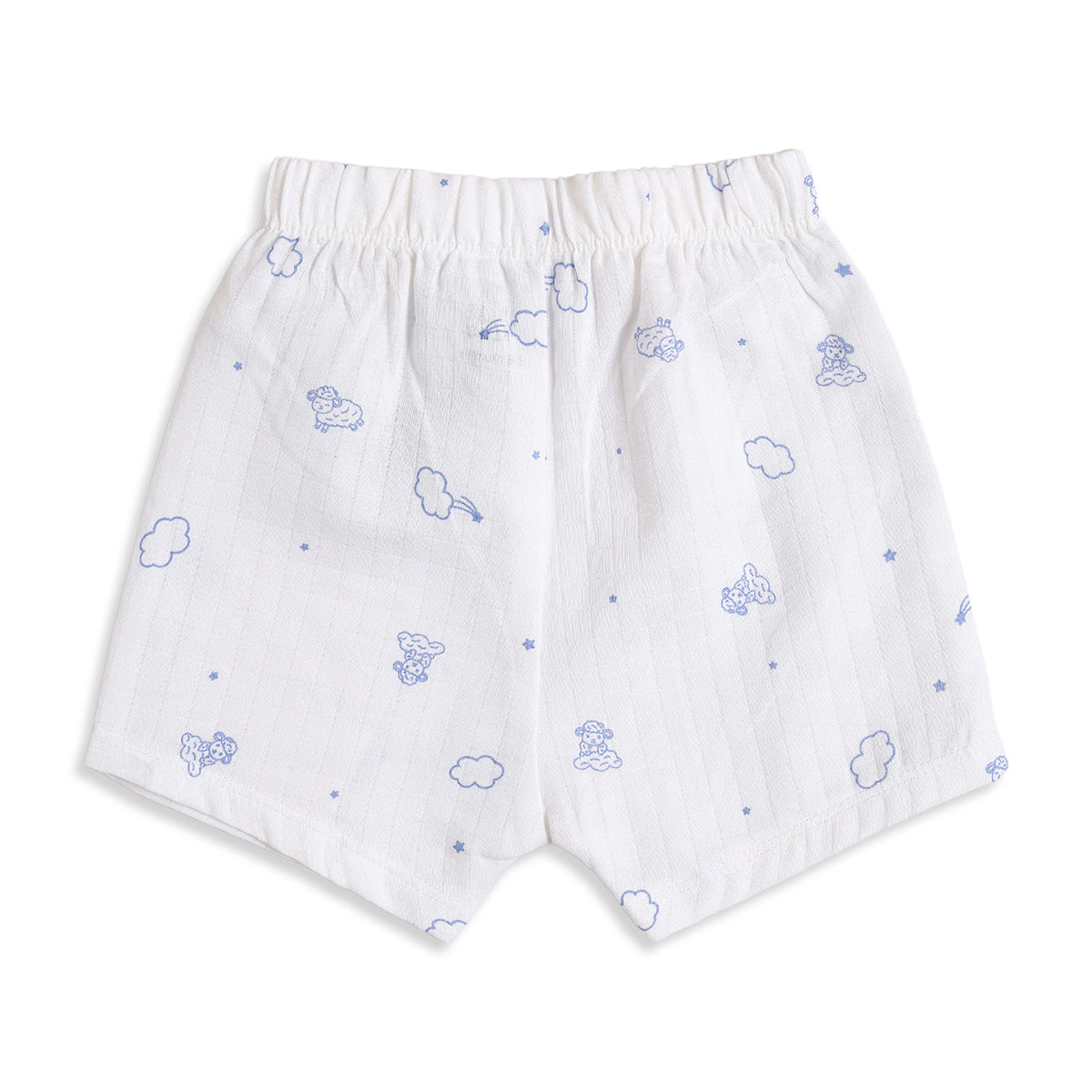 Baby Boys White Printed Cotton Shorts Pack of 2 Regular Fit Casual Shorts